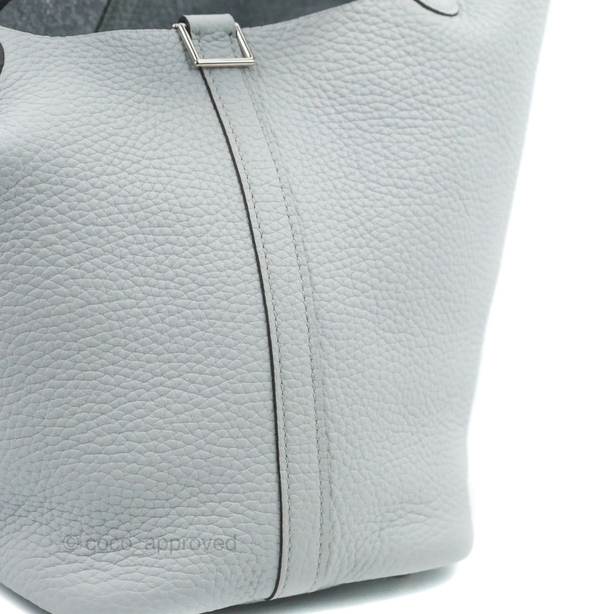 Hermès Picotin Lock 18 Bleu Pale Clemence Palladium Hardware