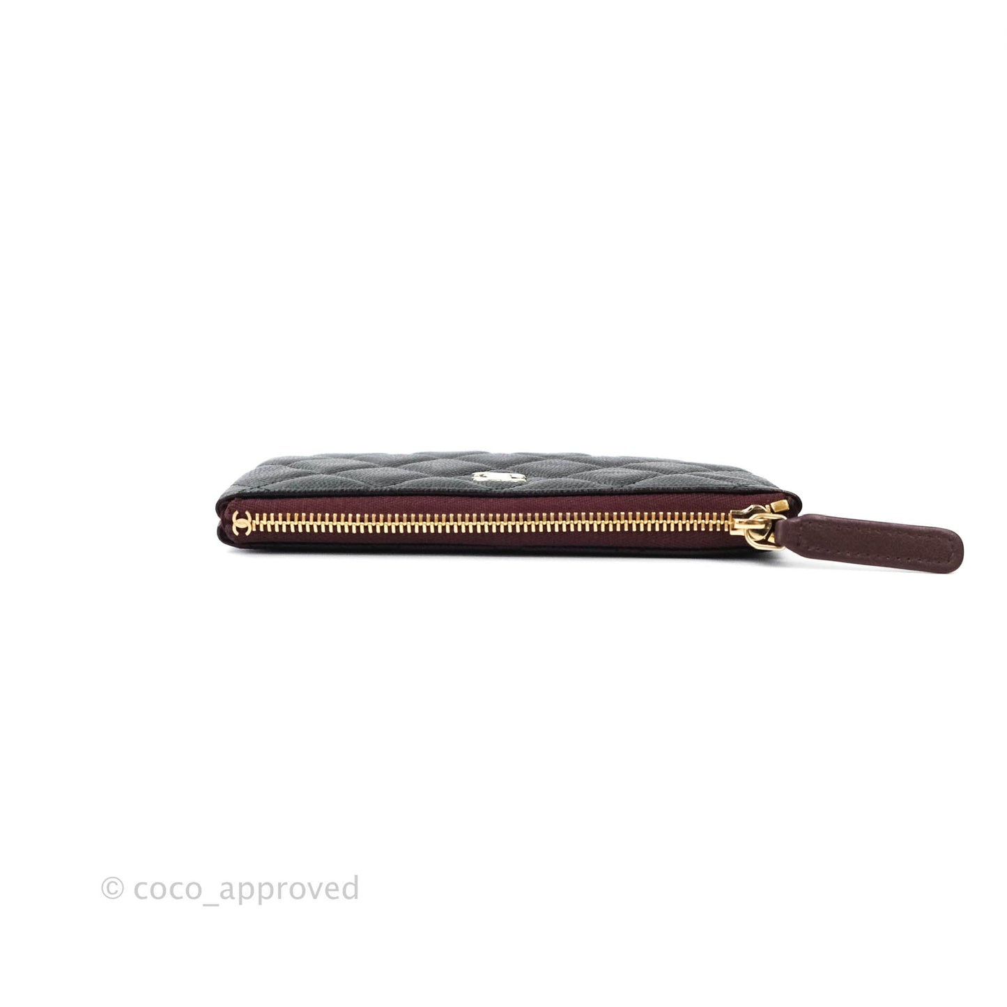 Chanel Quilted Mini O Case Black Caviar Gold Hardware
