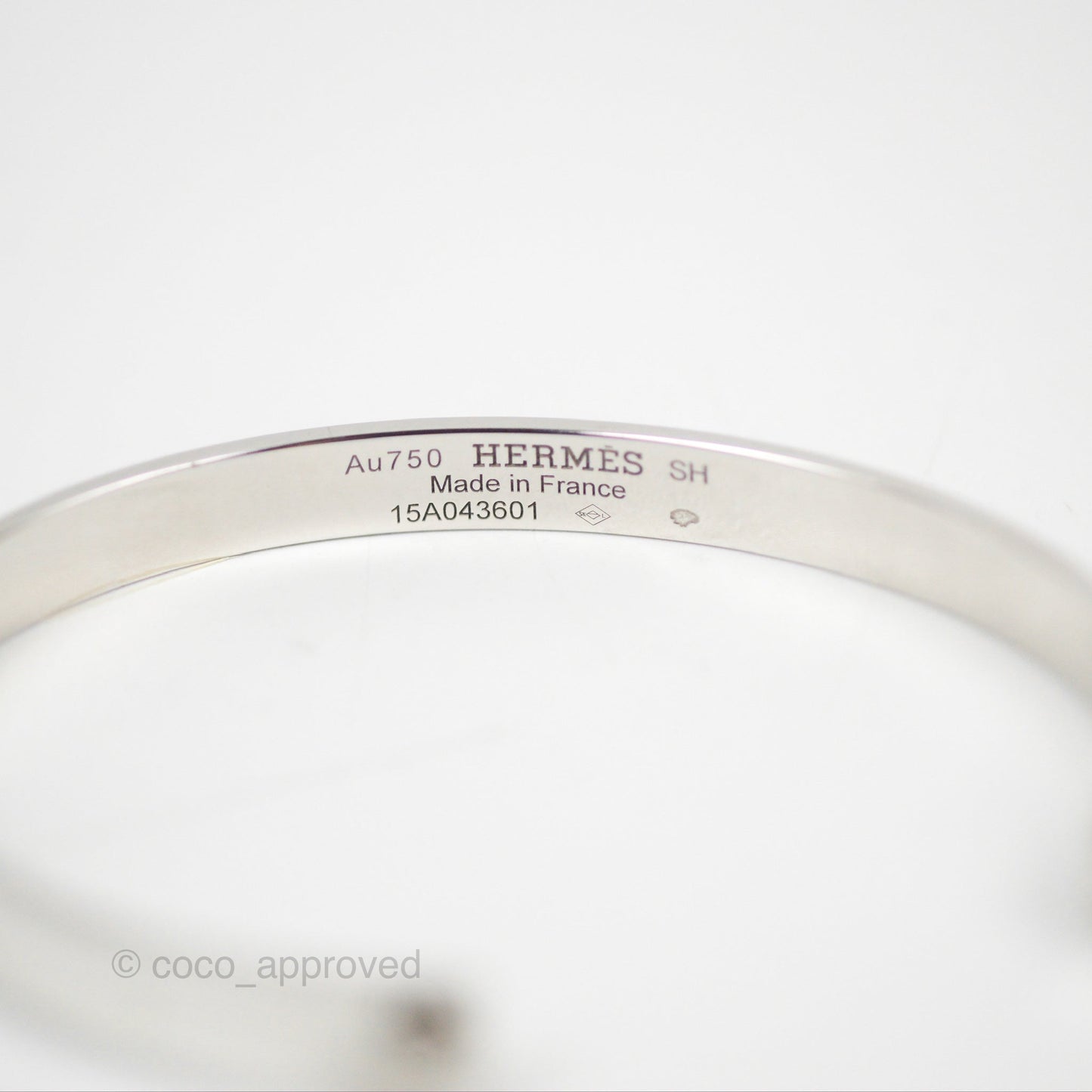 Hermès Kelly Bracelet PM 4 Diamonds White Gold