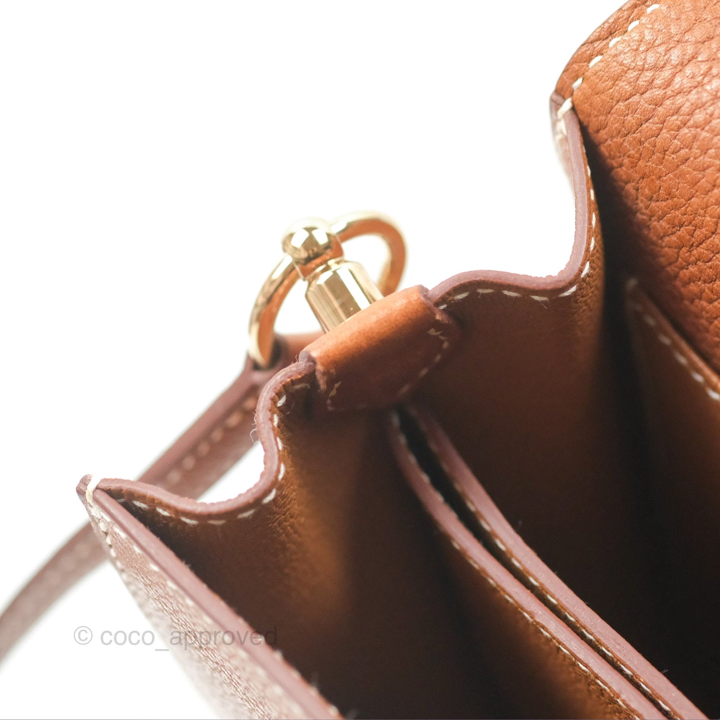 Hermès Roulis Mini 18 Fauve Barenia Gold Hardware