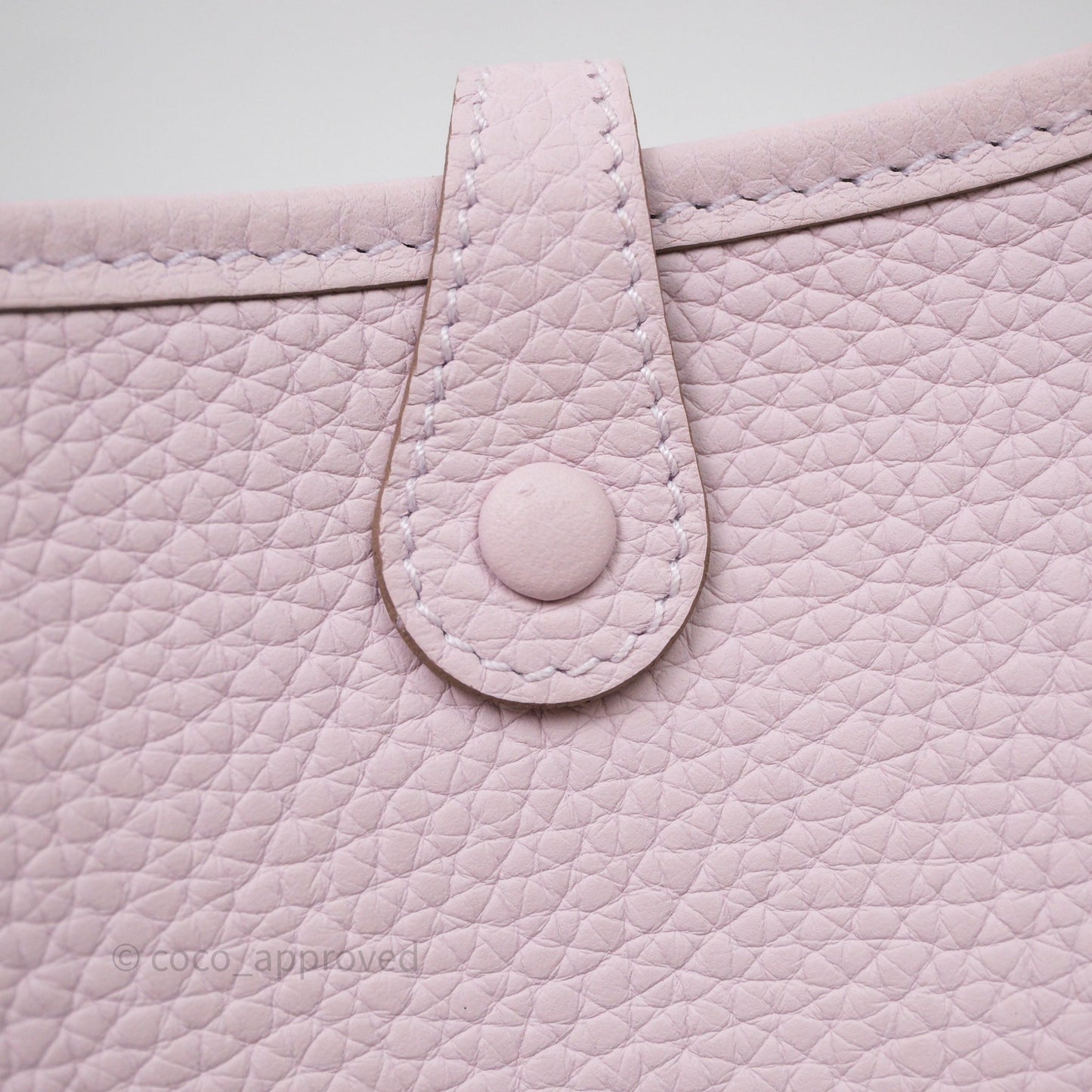 Hermes Mini Evelyne 16 Mauve Pâle 09 Clemence Palladium Hardware