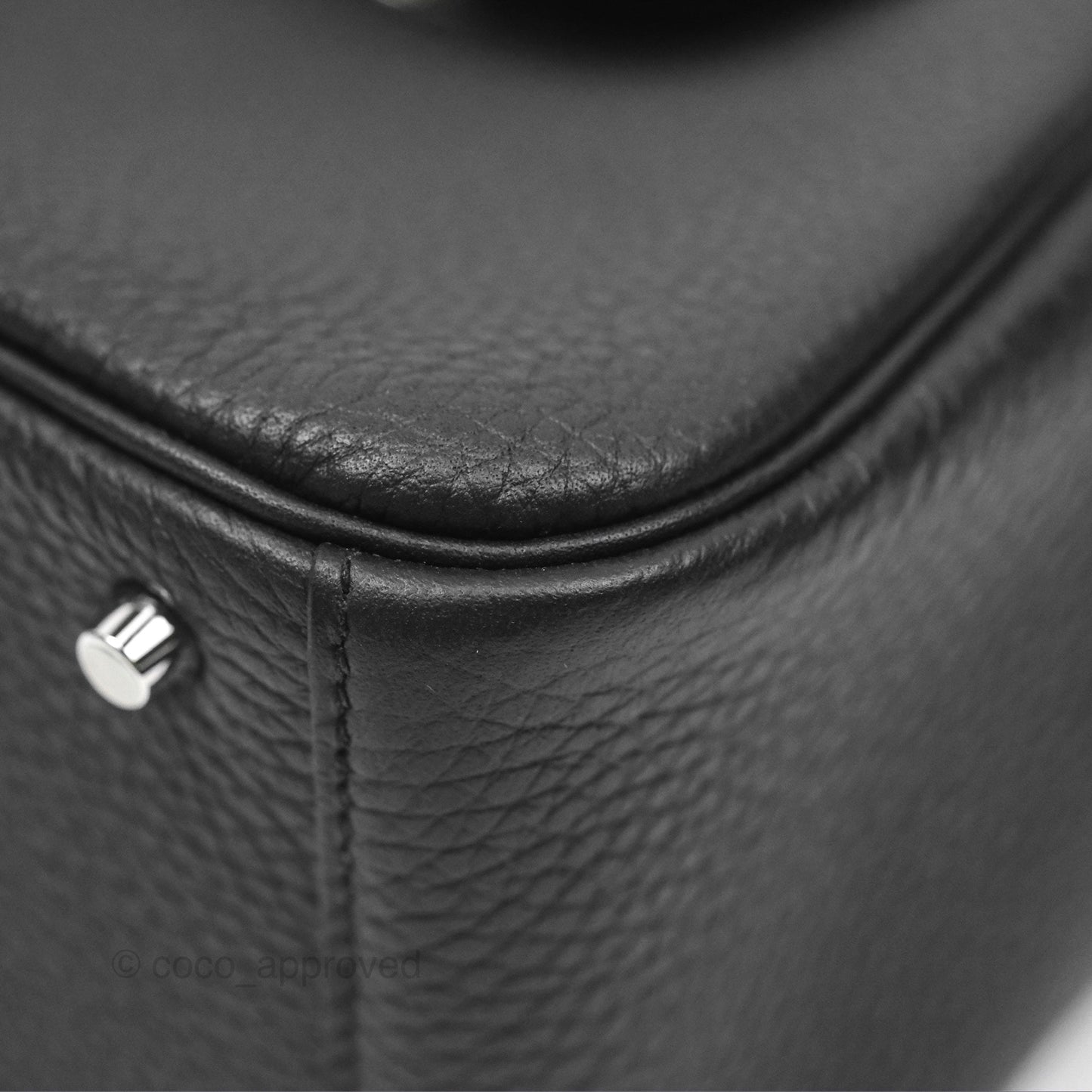 Hermès Mini Lindy 20 Noir 89 Clemence Palladium Hardware