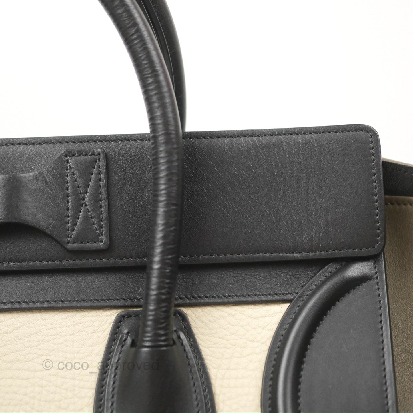 Celine Mini Luggage Bag Black/Brown/Ivory Calfskin