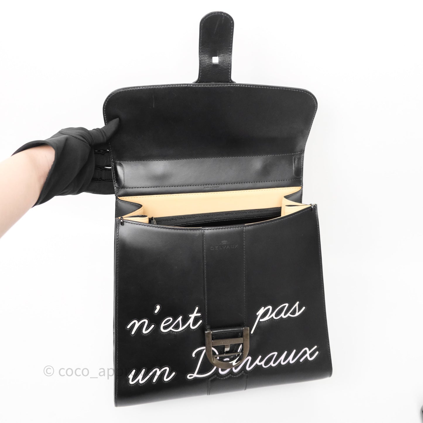 Delvaux Brillant L'Humour MM Black Calfskin