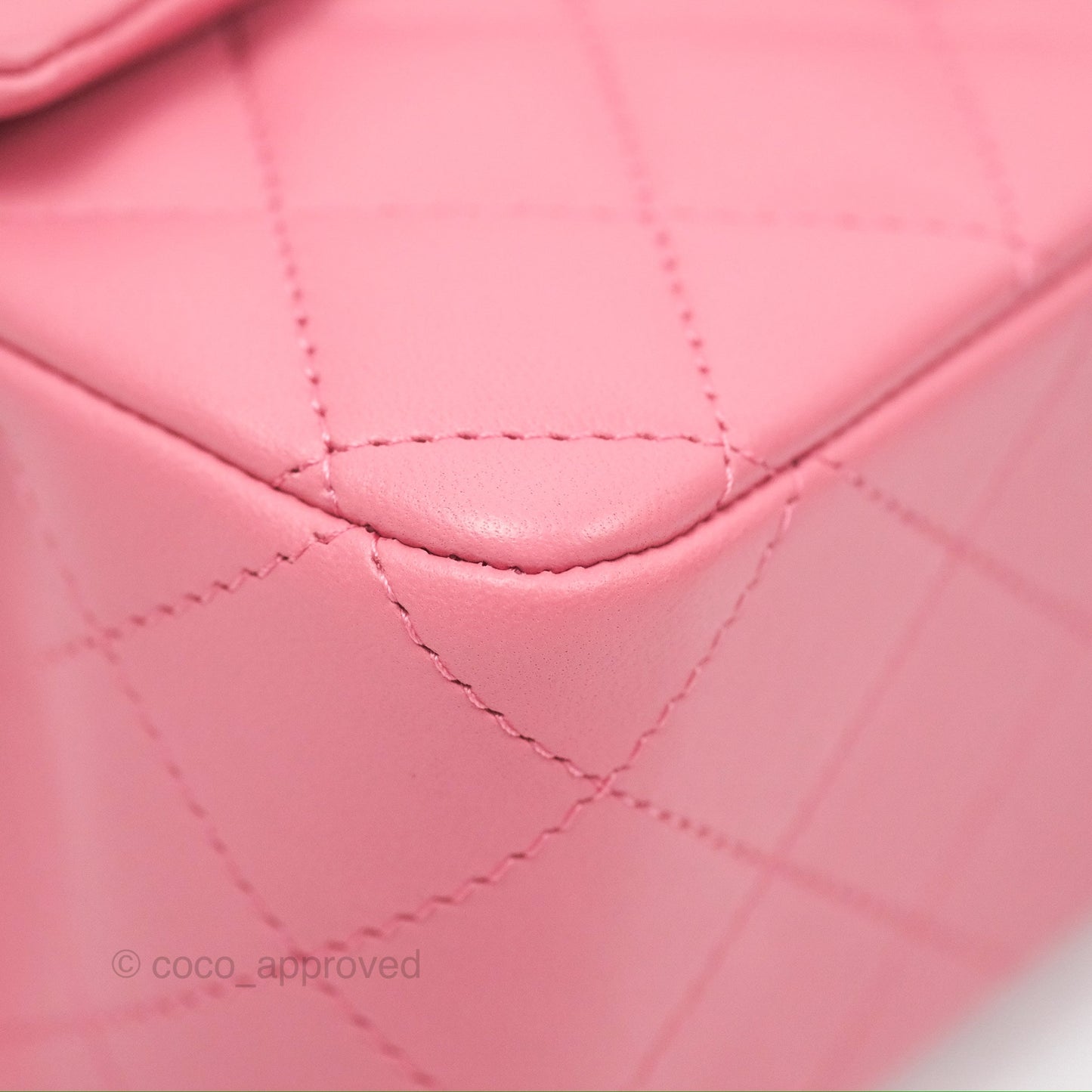 Chanel Top Handle Mini Rectangular Flap Bag Pink Lambskin Gold Hardware