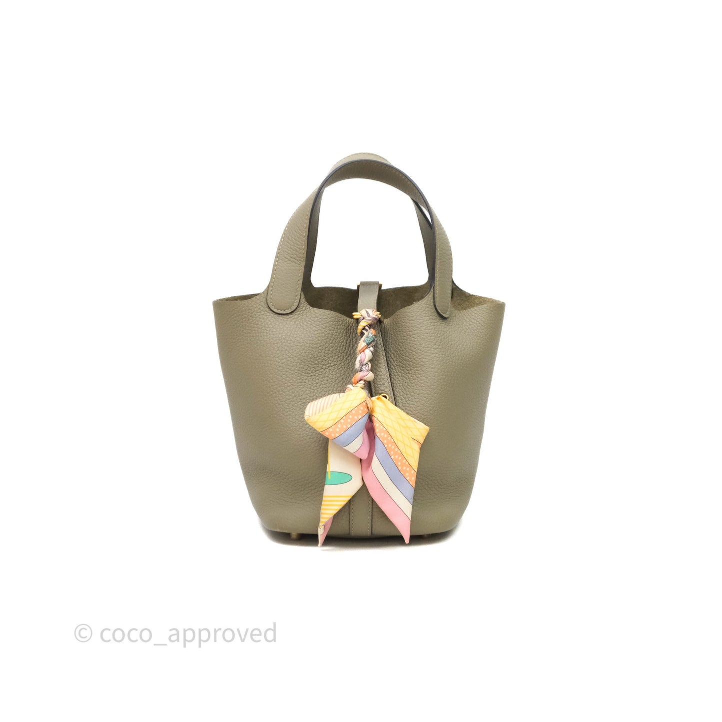 Hermès Picotin Lock 18 Q1 Sauge Clemence Gold Hardware