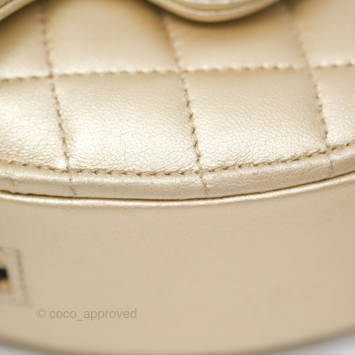 Chanel Small Heart Bag Gold Lambskin Gold Hardware 22S