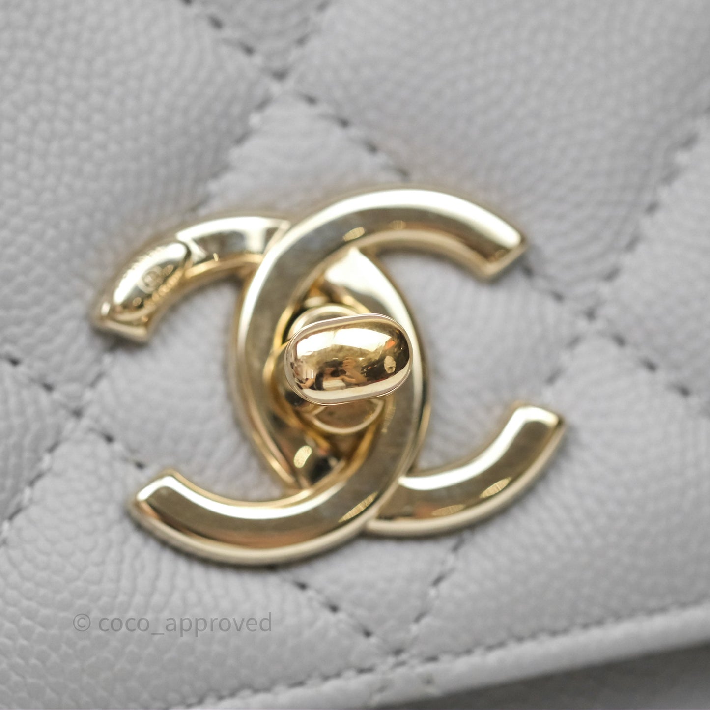 Chanel Quilted Medium Business Affinity Flap Grey Caviar Gold Hardware