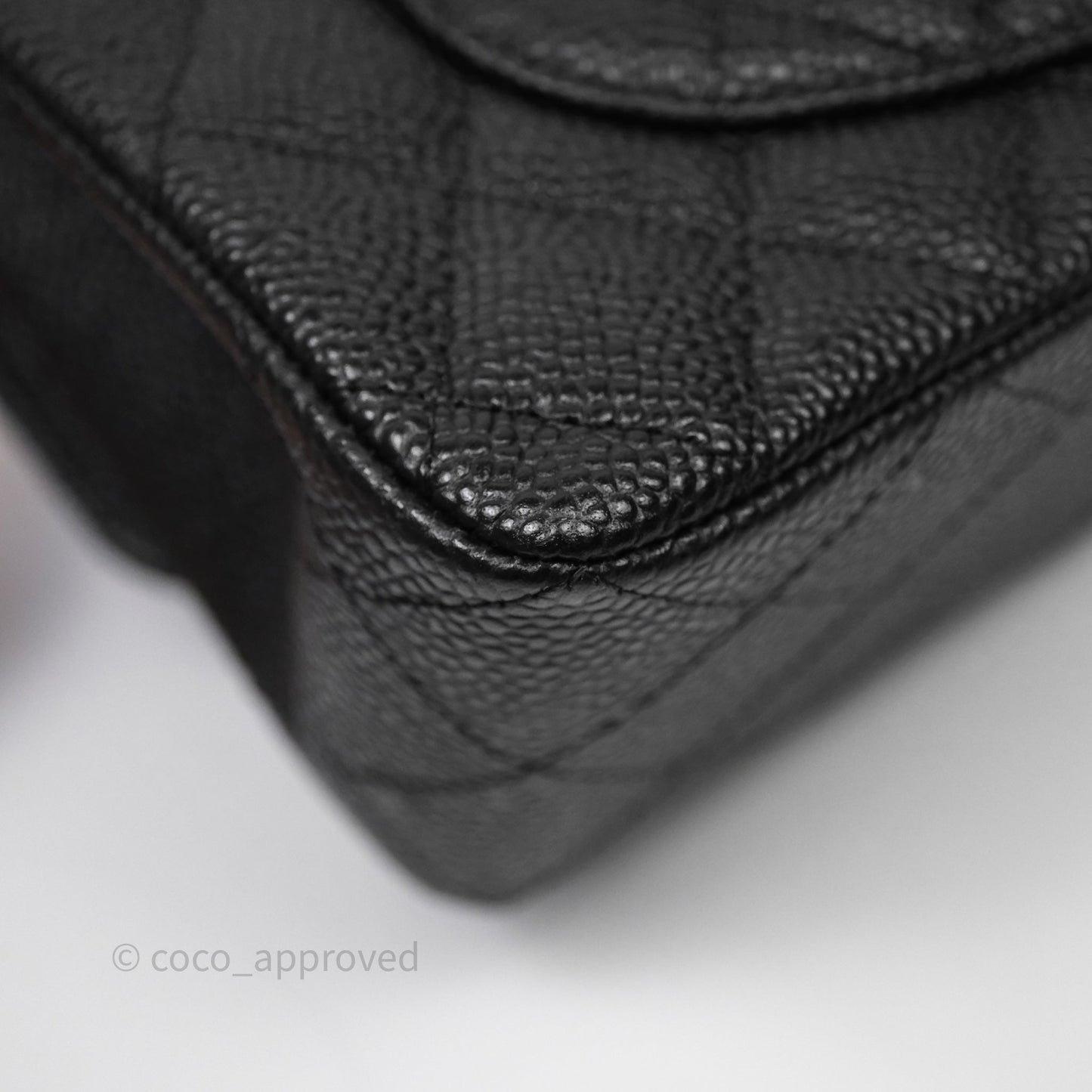 Chanel Small Classic Flap Quilted Black Caviar Gold Hardware