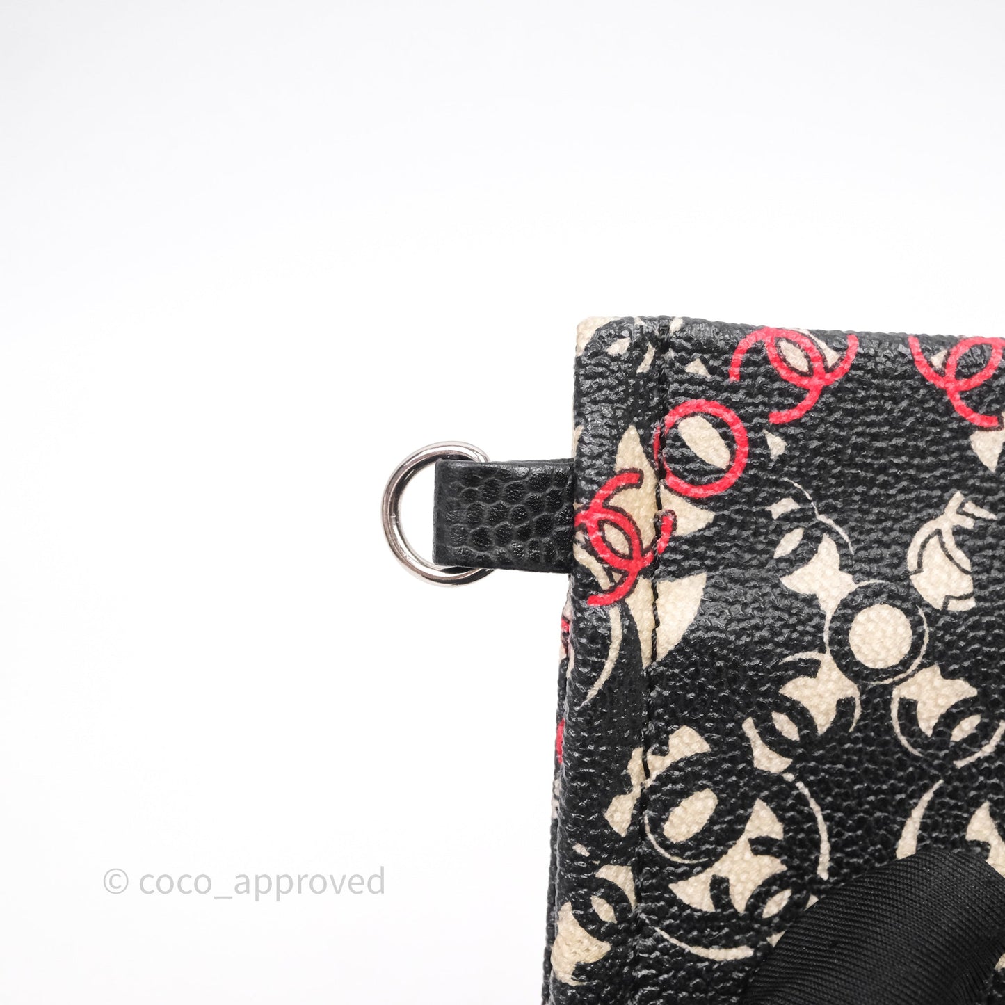 Chanel CC Print Logo Tote Bag Black