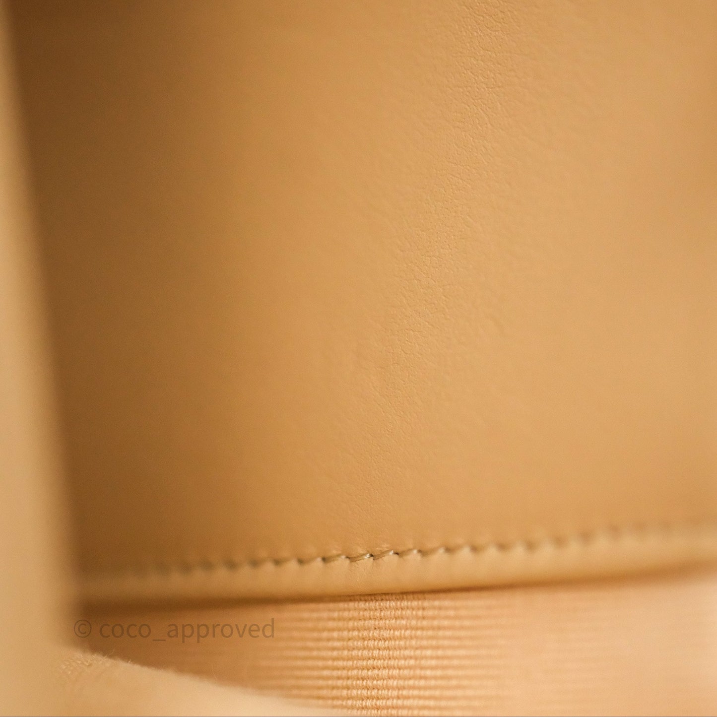 Chanel Quilted Classic Wallet on Chain WOC Beige Caviar Gold Hardware