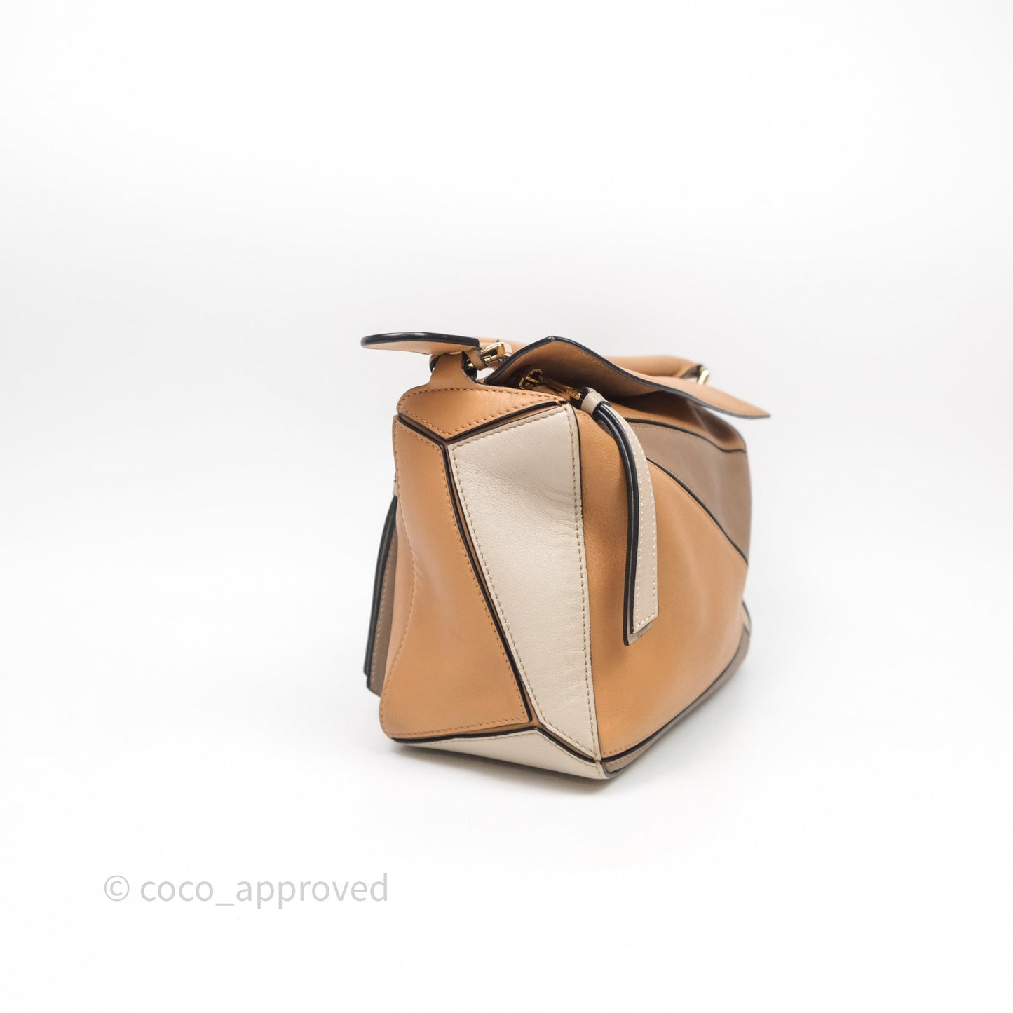 Loewe Small Puzzle Bag Warm Desert & Mink Two Tone Calfskin