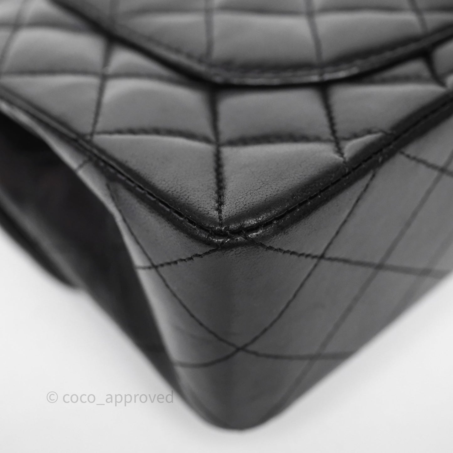 Chanel Small Classic Flap Quilted Black Lambskin Silver Hardware