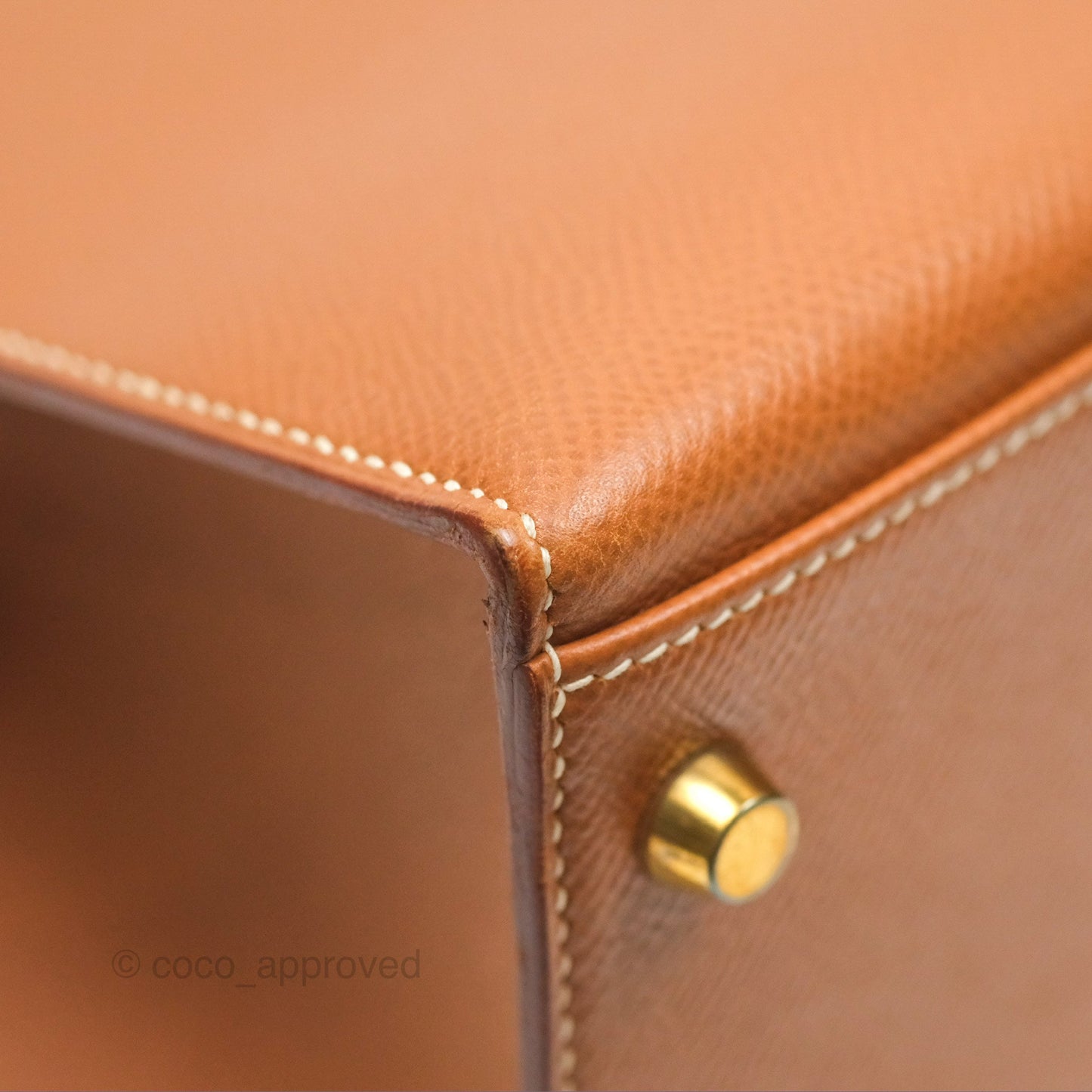 Hermès Kelly 32 Sellier Gold Epsom Gold Hardware