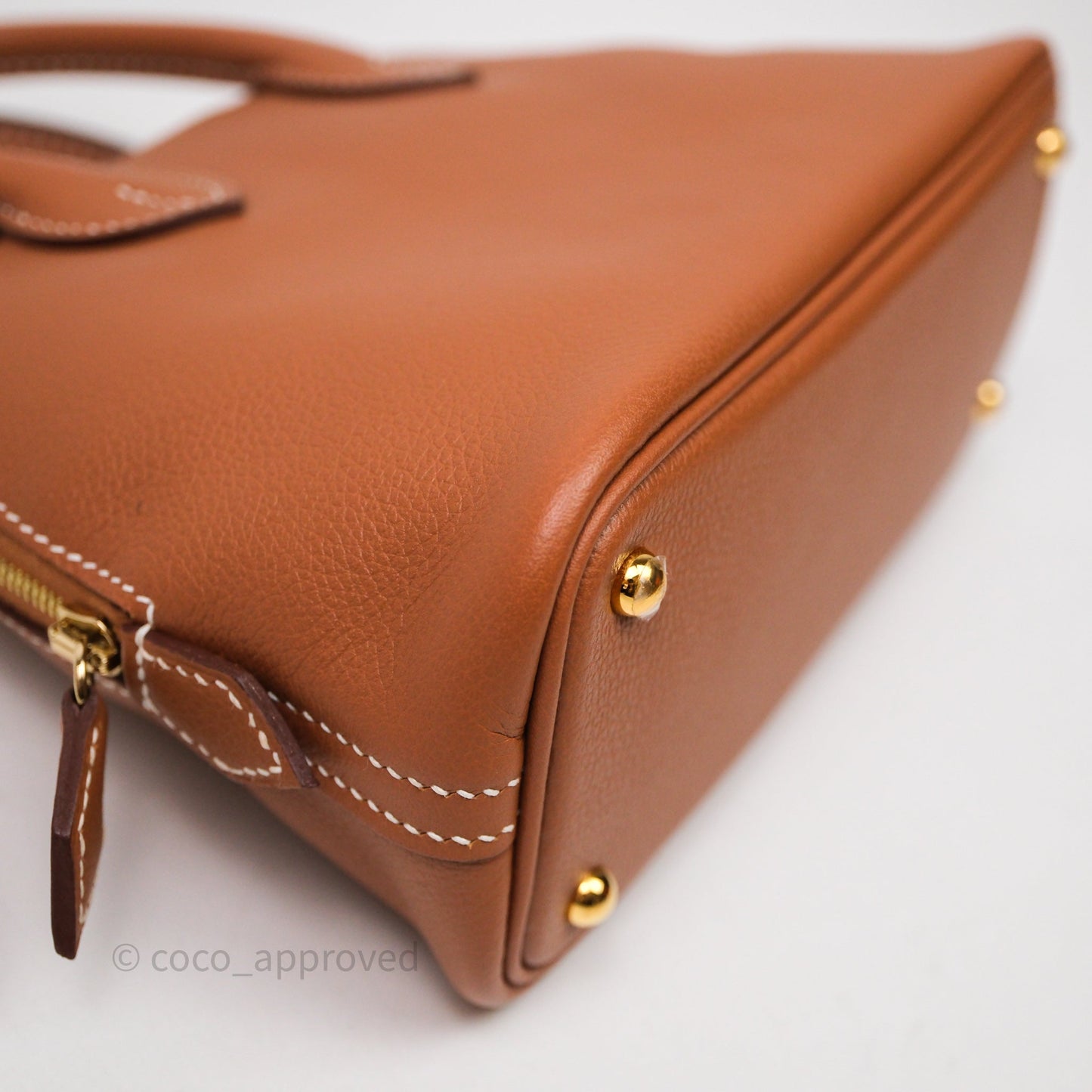 Hermès Bolide Mini 1923 Gold Evercolor Gold Hardware