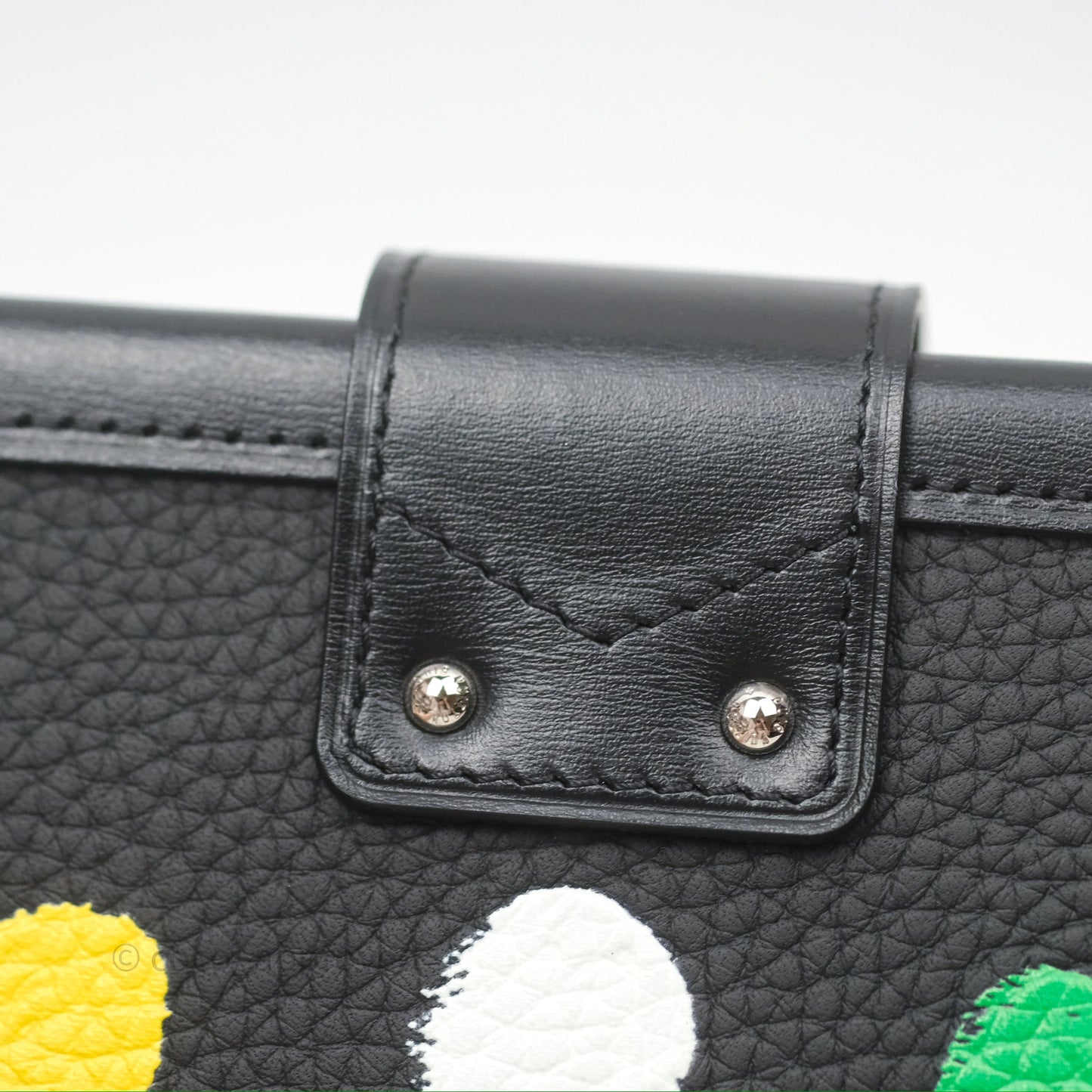 Louis Vuitton x Yayoi Kusama Petite Malle In Black Silver Hardware