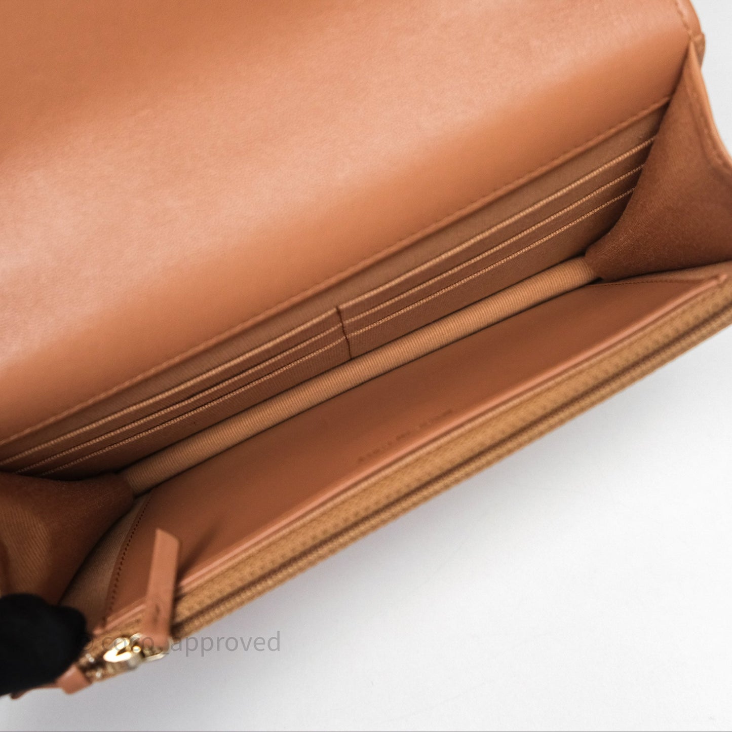 Chanel 19 Wallet on Chain WOC Dark Beige Caramel Lambskin Mixed Hardware