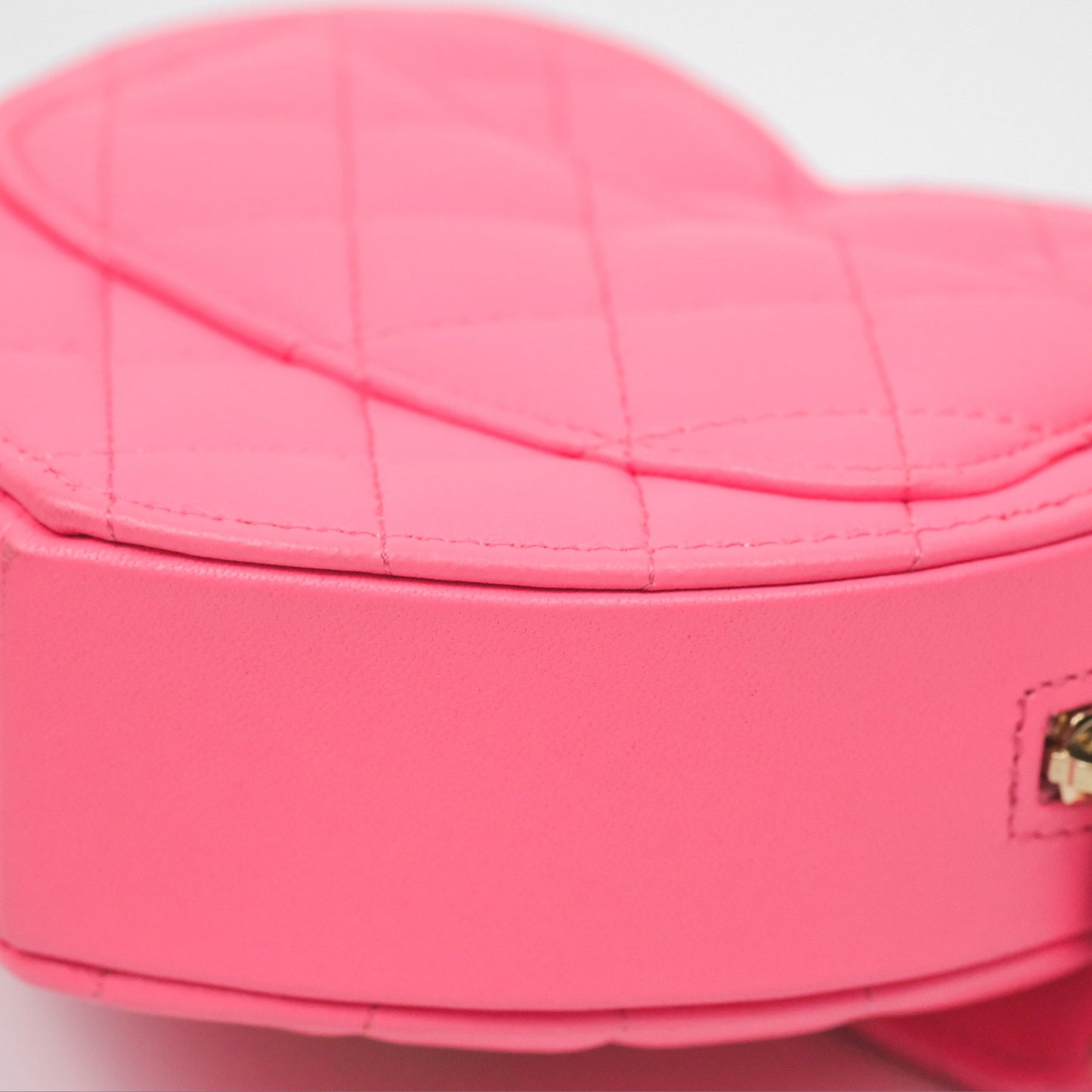 Chanel Small Heart Bag Pink Lambskin Gold Hardware 22S
