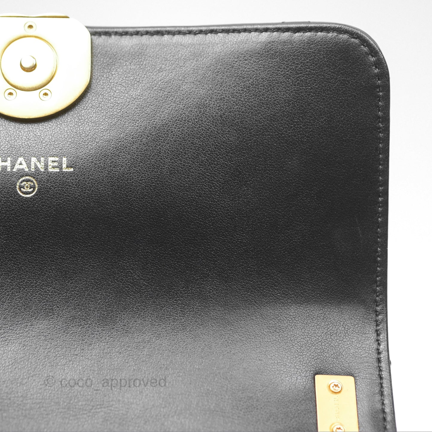 Chanel Mini Flap Bag Black Aged Calfskin Aged Gold Hardware 23K
