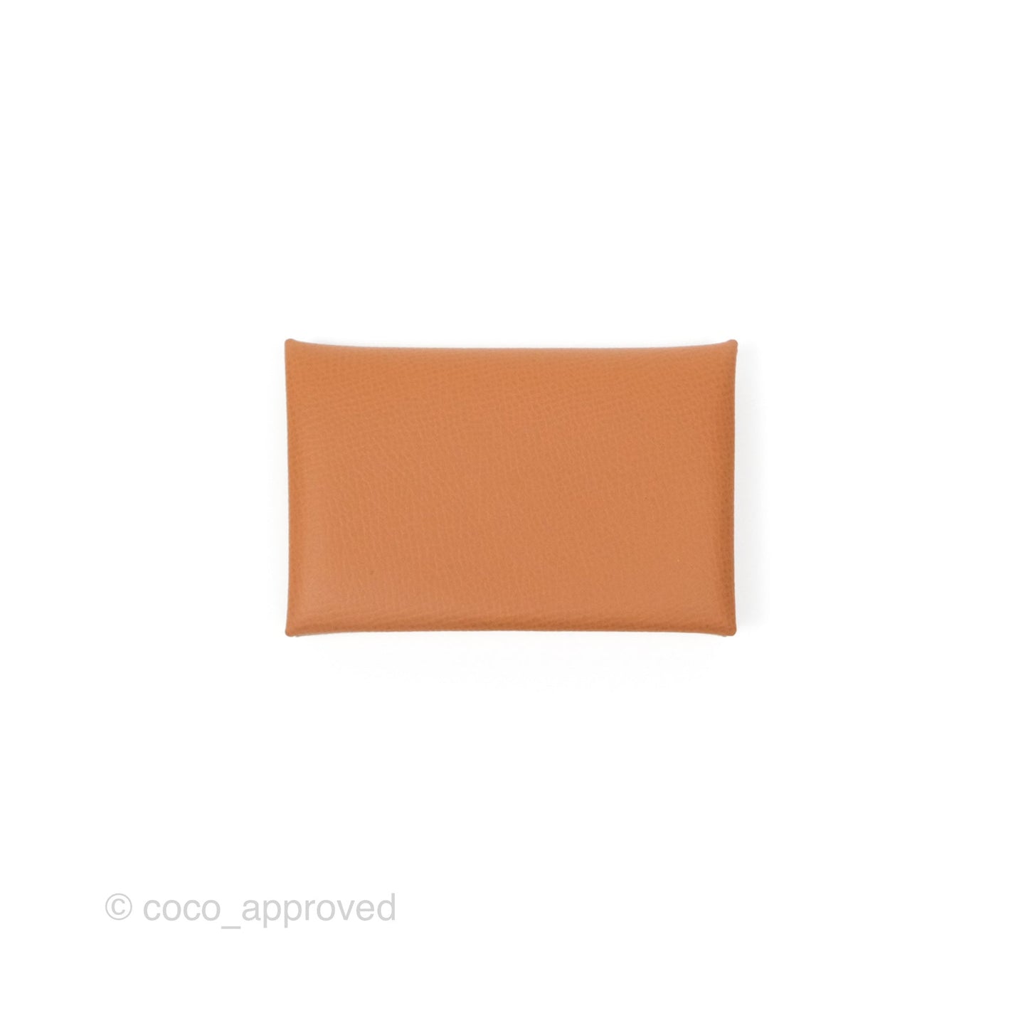 Hermès Calvi Card Holder Gold Epsom