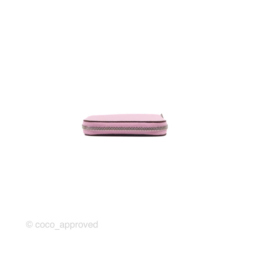 Hermès Silk In Compact Wallet Pink Epsom