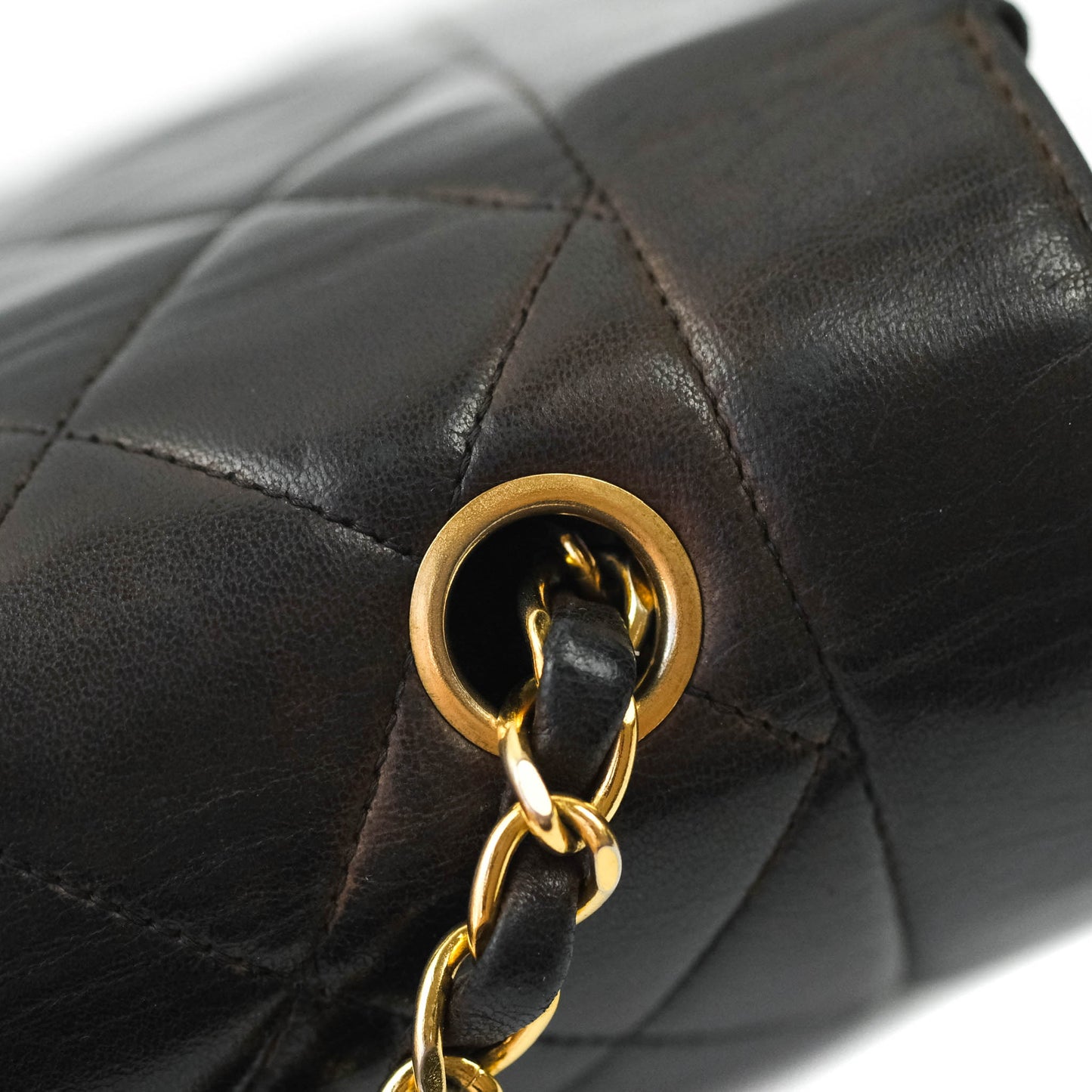 Chanel Black Quilted Lambskin Small Vintage Classic Diana Flap Bag