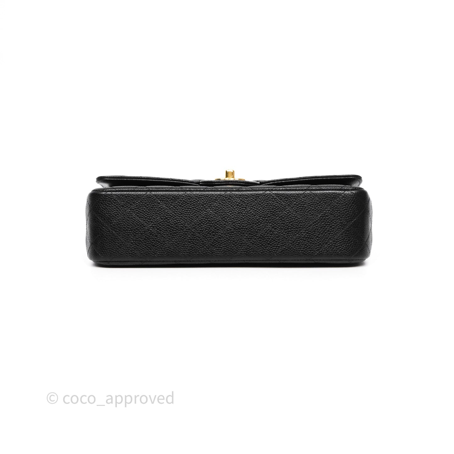 Chanel Classic M/L Medium Flap Quilted Black Caviar Gold Hardware