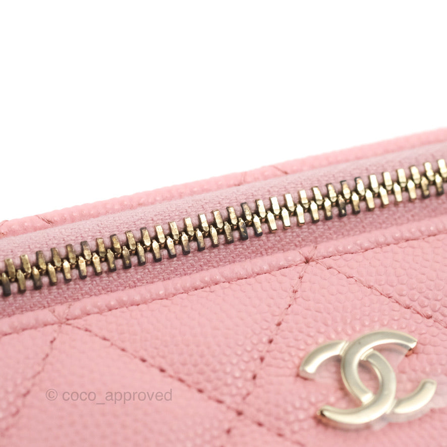 Chanel Vanity with Chain Pink Caviar Gold Hardware
