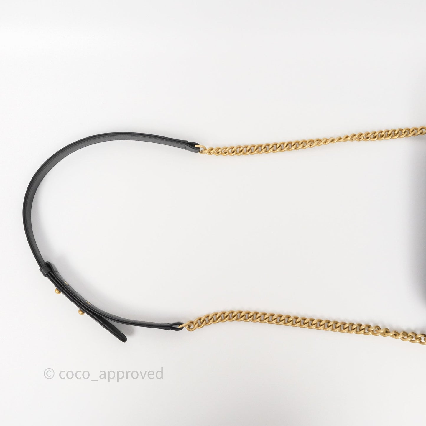 Chanel Side Chain Compartment Flap Black Calfskin Aged Gold Hardware