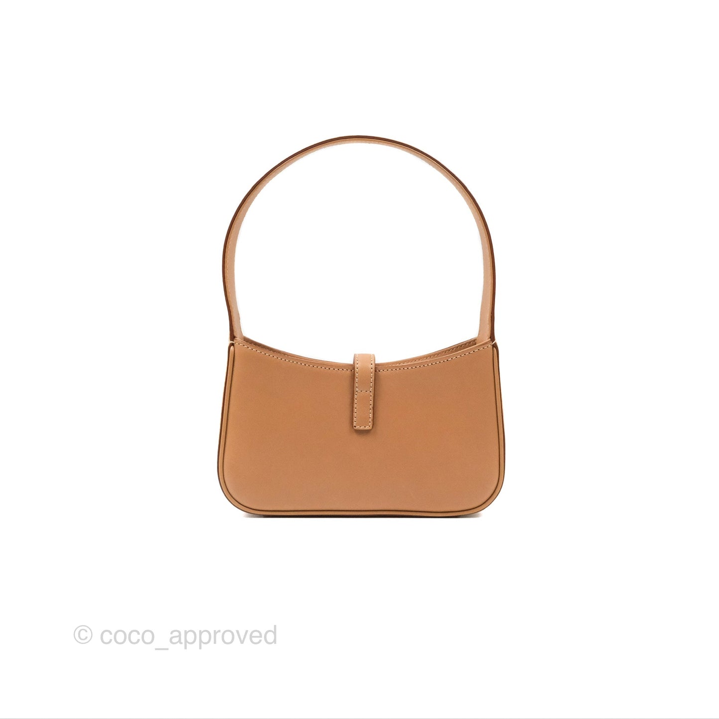 Saint Laurent Mini Le 5 À 7 Tan Calfskin Bronze Brass Hardware