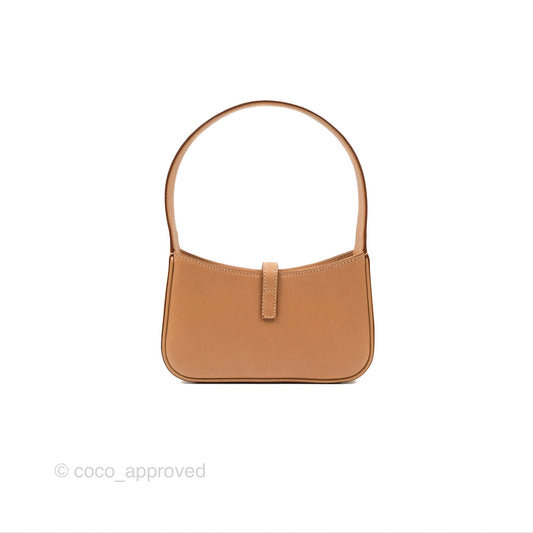 Saint Laurent Mini Le 5 À 7 Tan Calfskin Bronze Brass Hardware