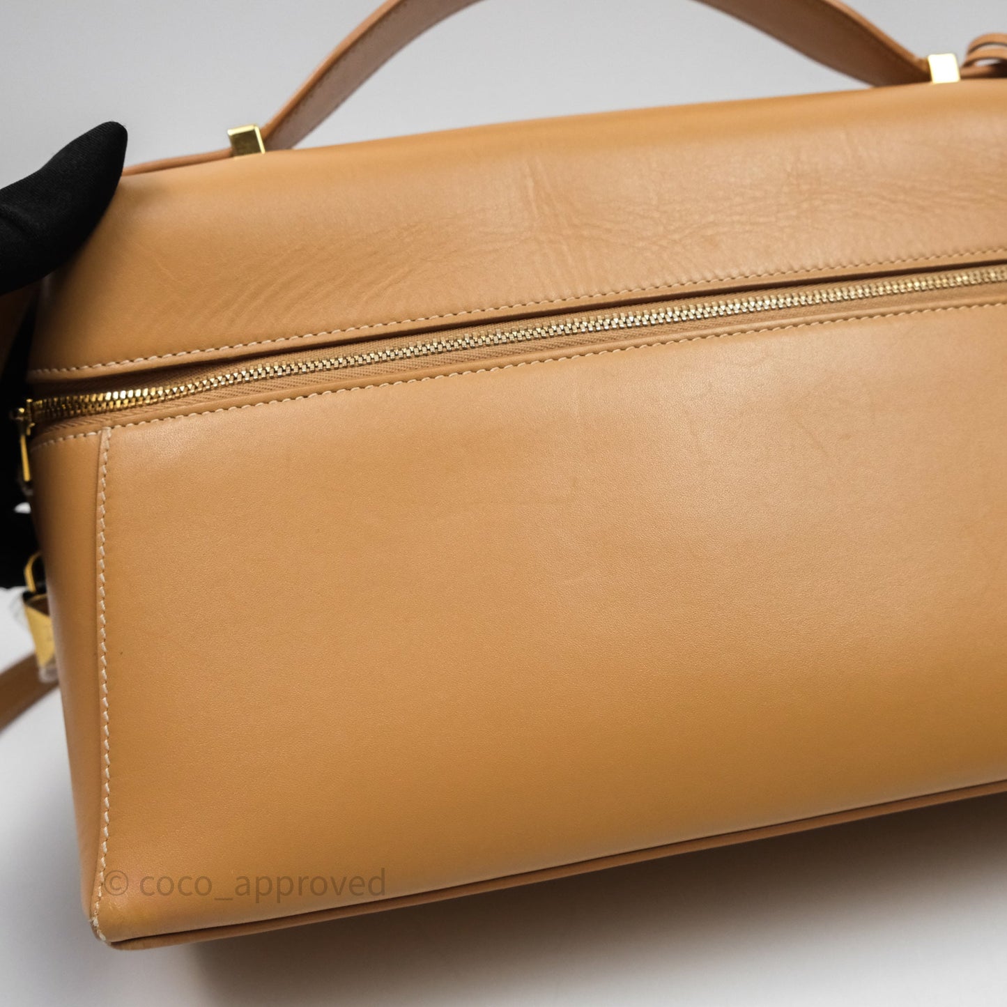 Loro Piana Extra Bag L27 Light Bamboo Calfskin Gold Hardware
