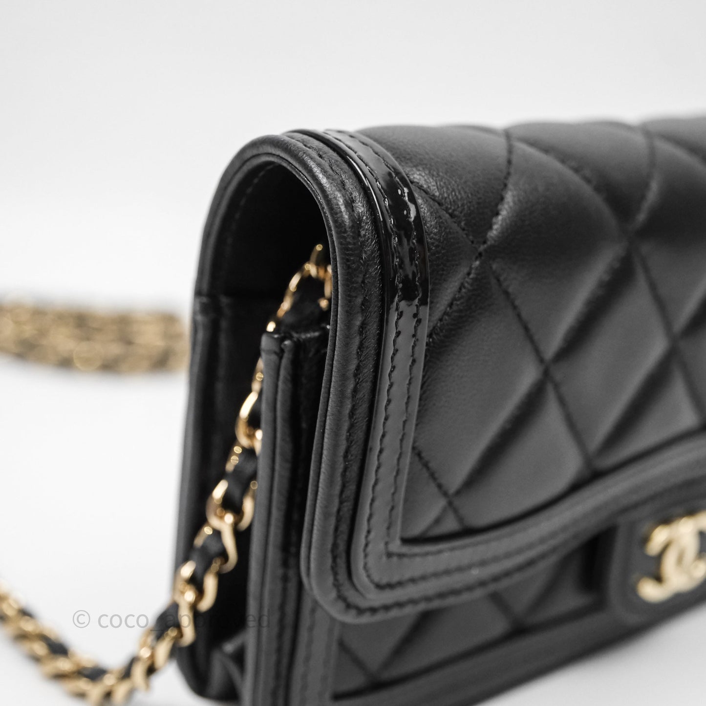 Chanel Mini Flap Bag Black Lambskin Gold Hardware