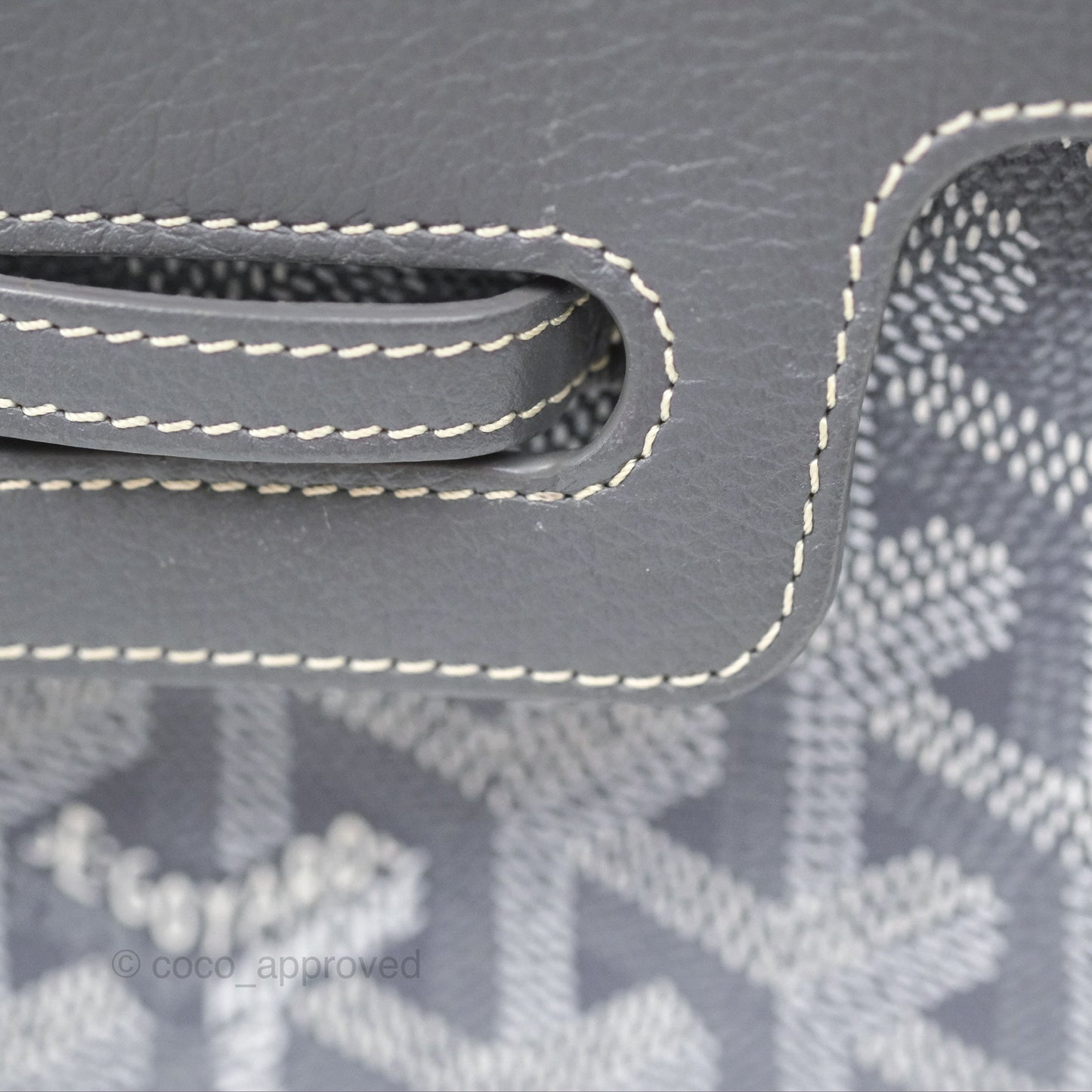 Goyard Saïgon Mini Bag Chevroches Calfskin Grey Silver Hardware