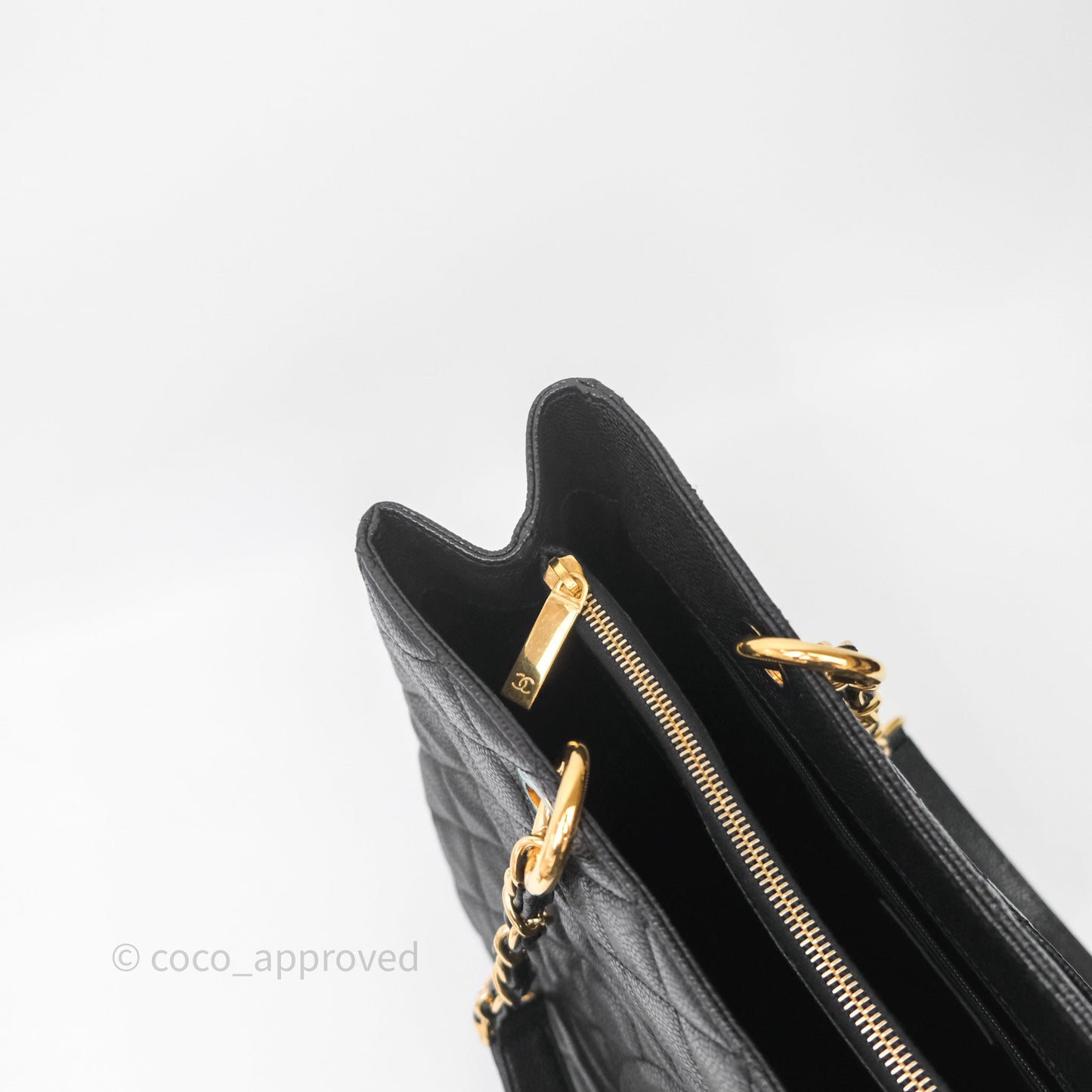 Chanel GST Black Caviar Gold Hardware