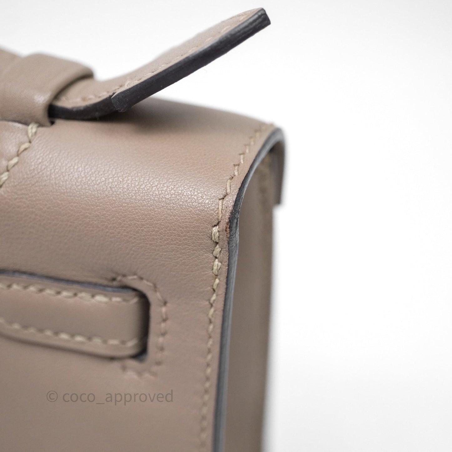 Hermès Kelly Pochette Gris Asphalte M8 Swift Gold Hardware