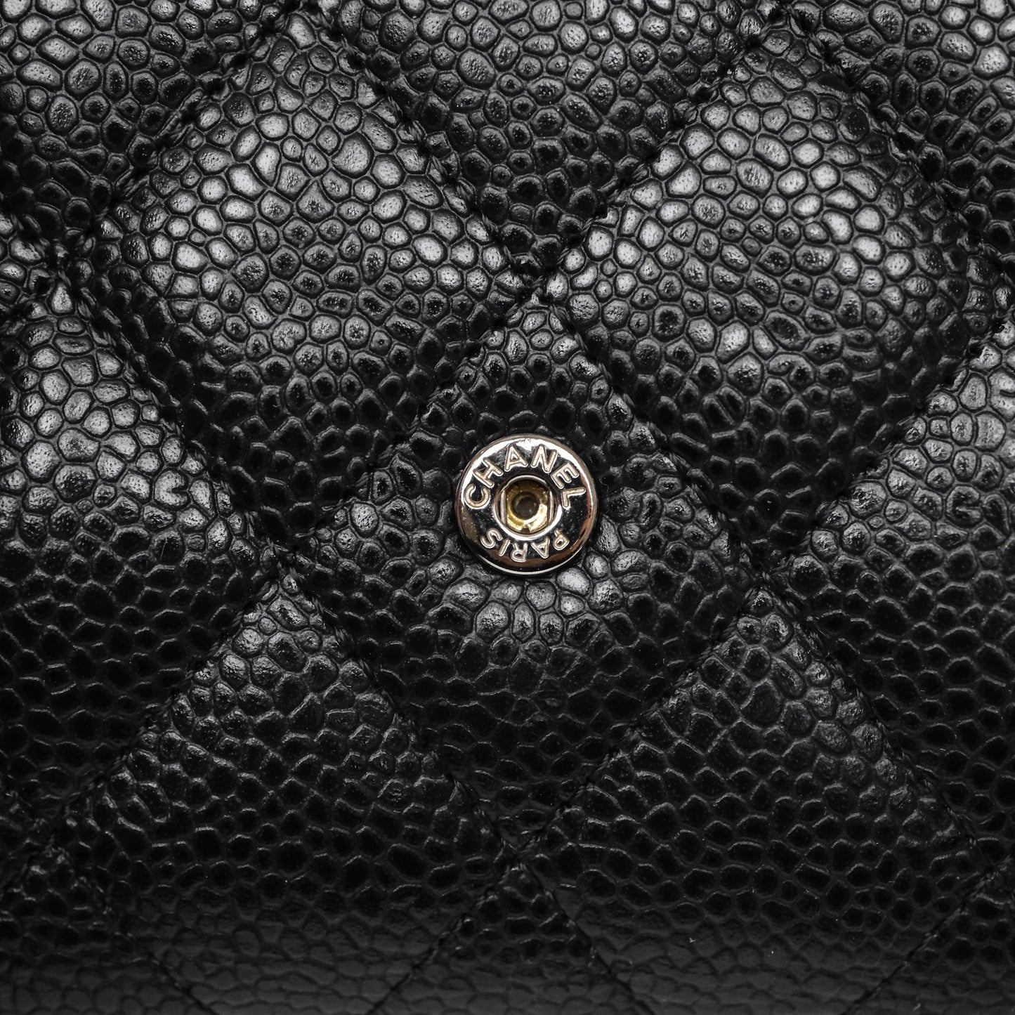 Chanel Classic Short Flap Wallet Black Caviar Silver Hardware