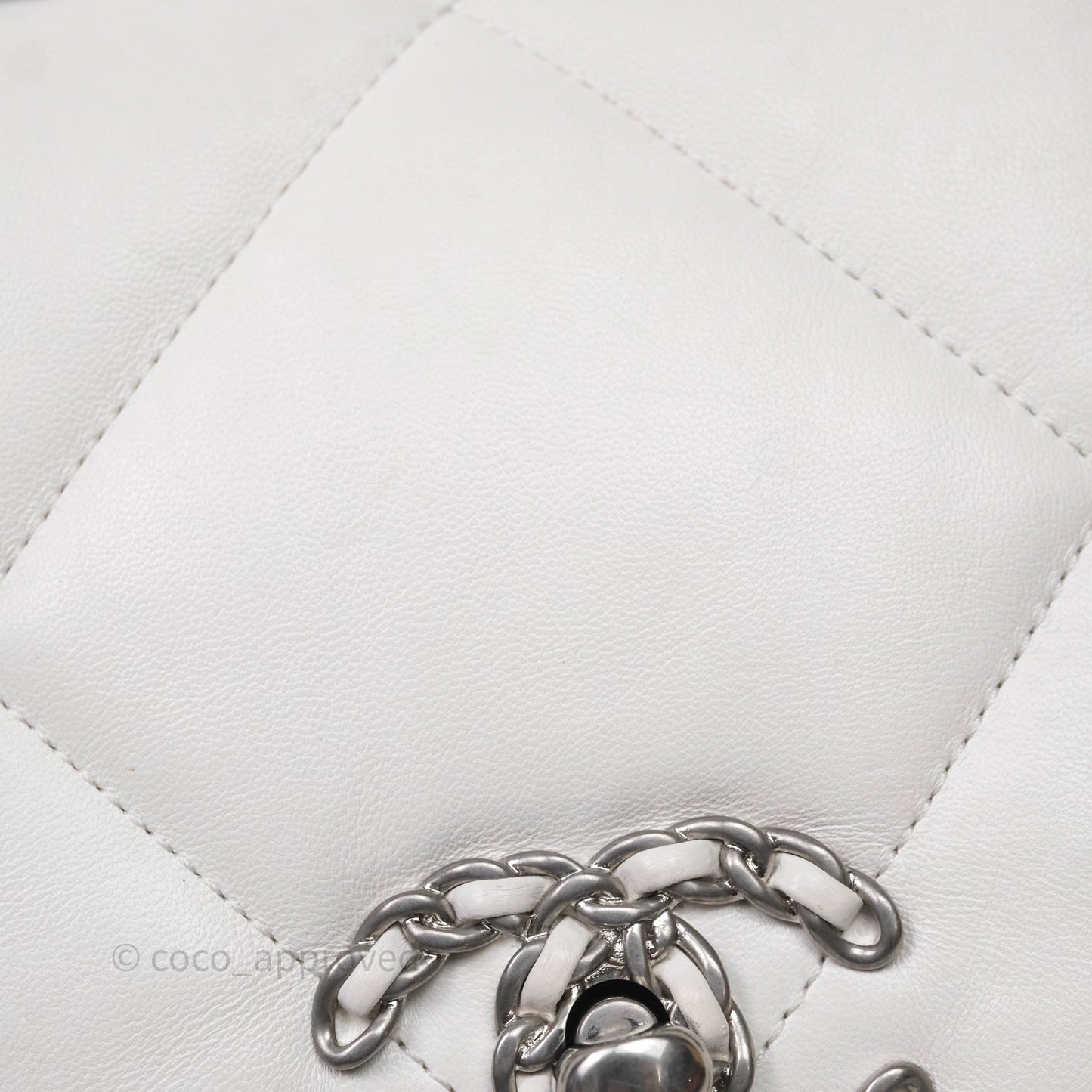 Chanel 19 Medium White Mixed Hardware