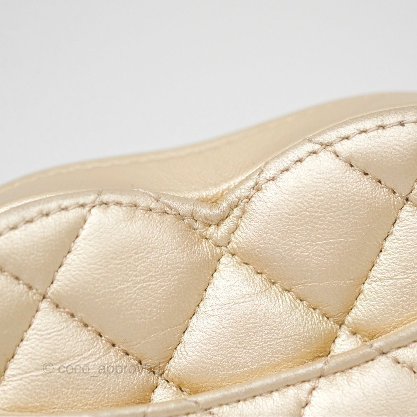 Chanel Small Heart Bag Gold Lambskin Gold Hardware 22S