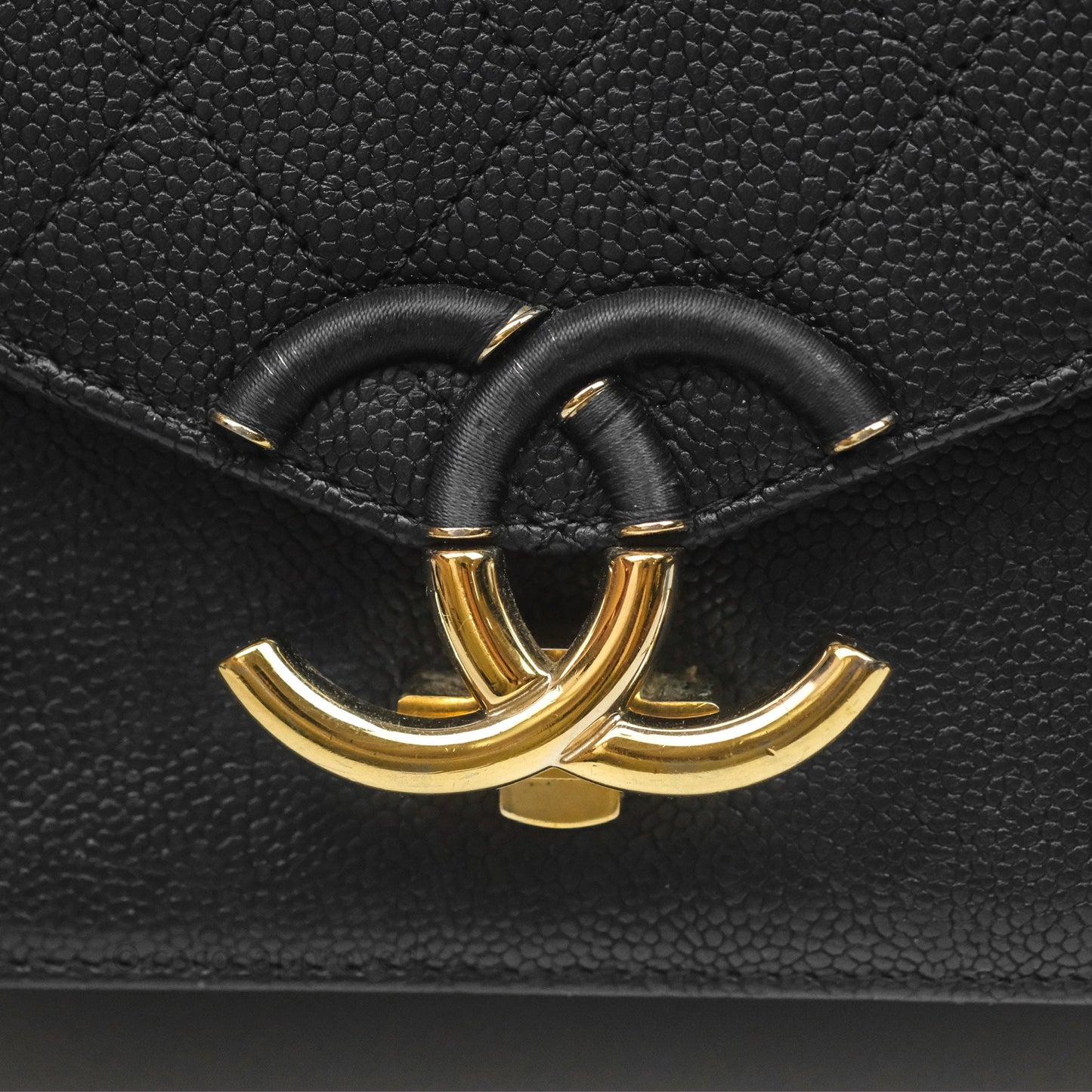 Chanel Small CC Cuba Flap Bag Black Caviar Gold Hardware