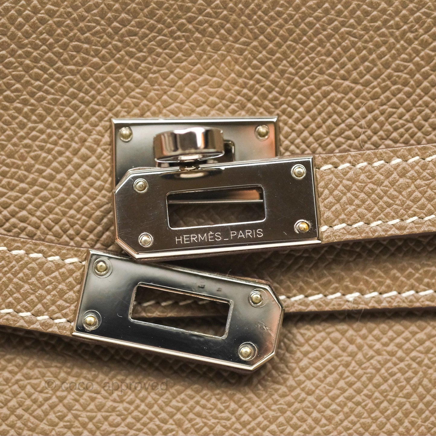 Hermès Kelly Wallet Etoupe Epsom Palladium Hardware