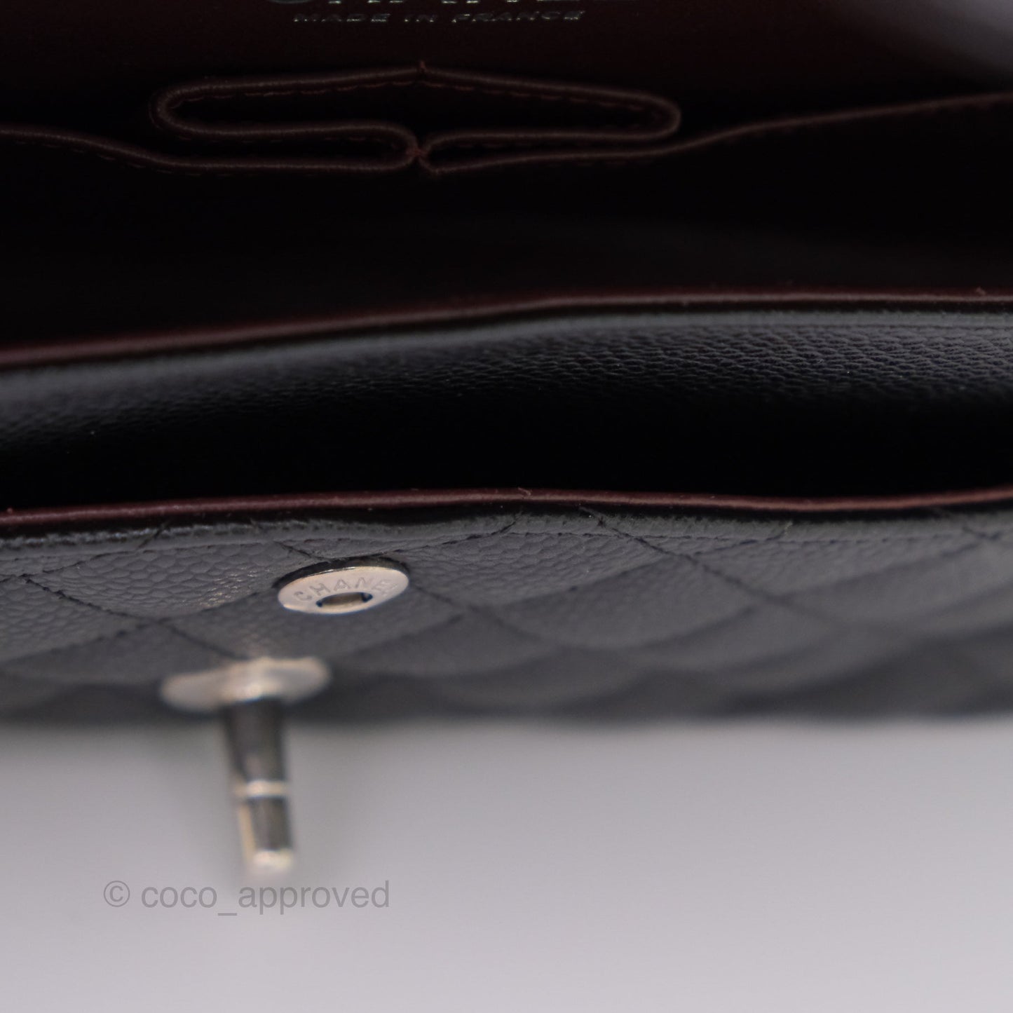 Chanel Classic M/L Medium Flap Quilted Black Caviar Silver Hardware