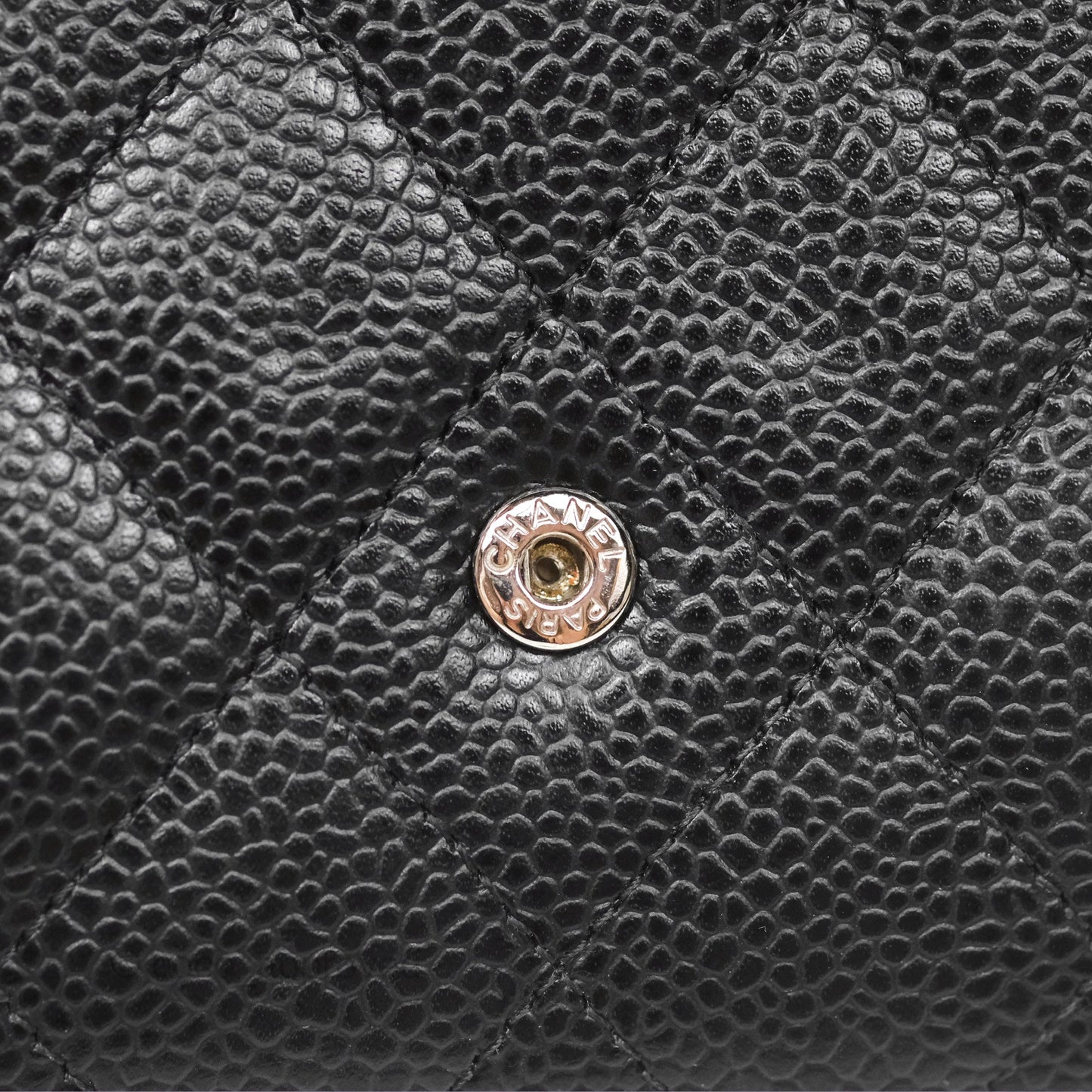 Chanel Classic Short Flap Wallet Black Caviar Silver Hardware