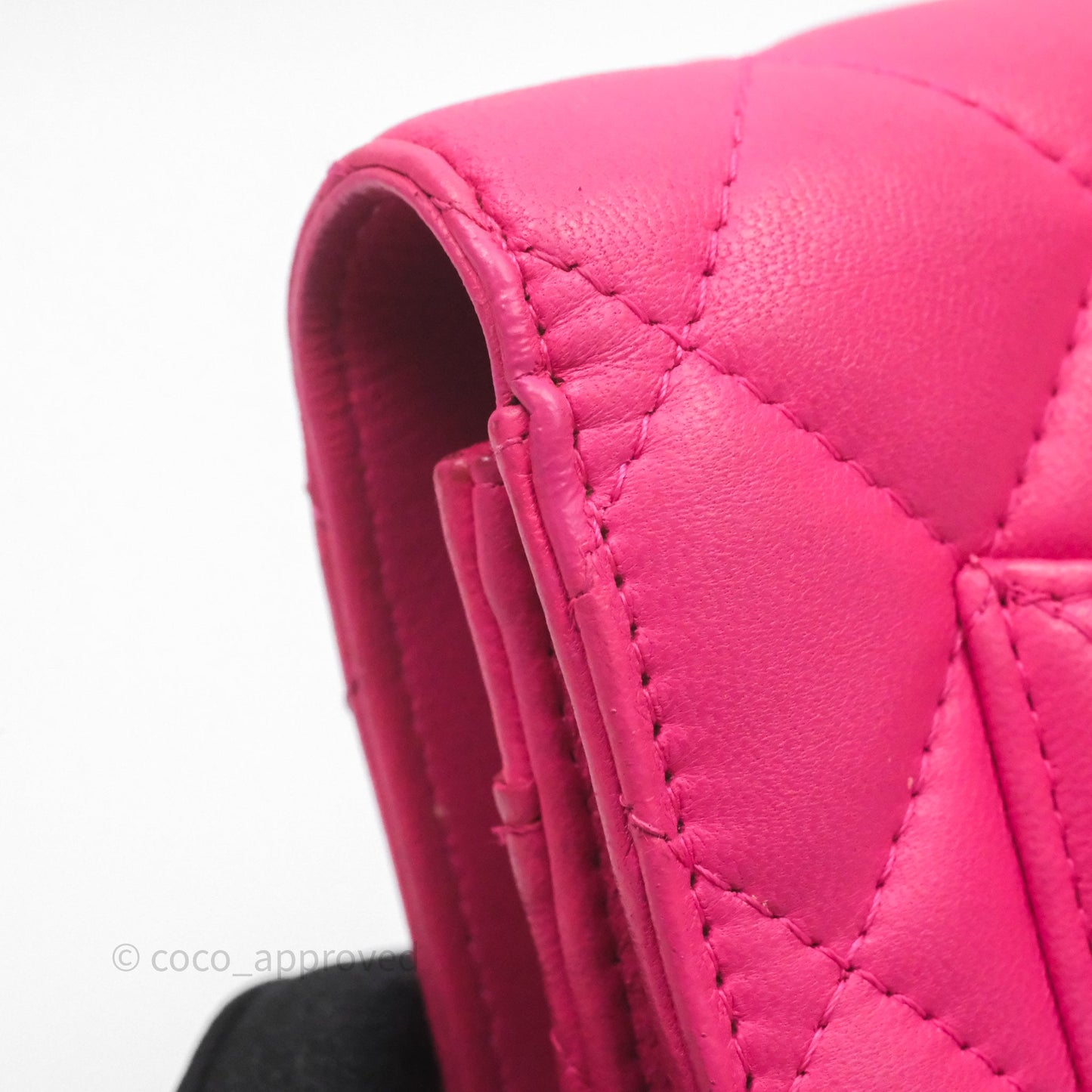 Chanel Quilted Wallet on Chain WOC Pink Lambskin Silver Hardware