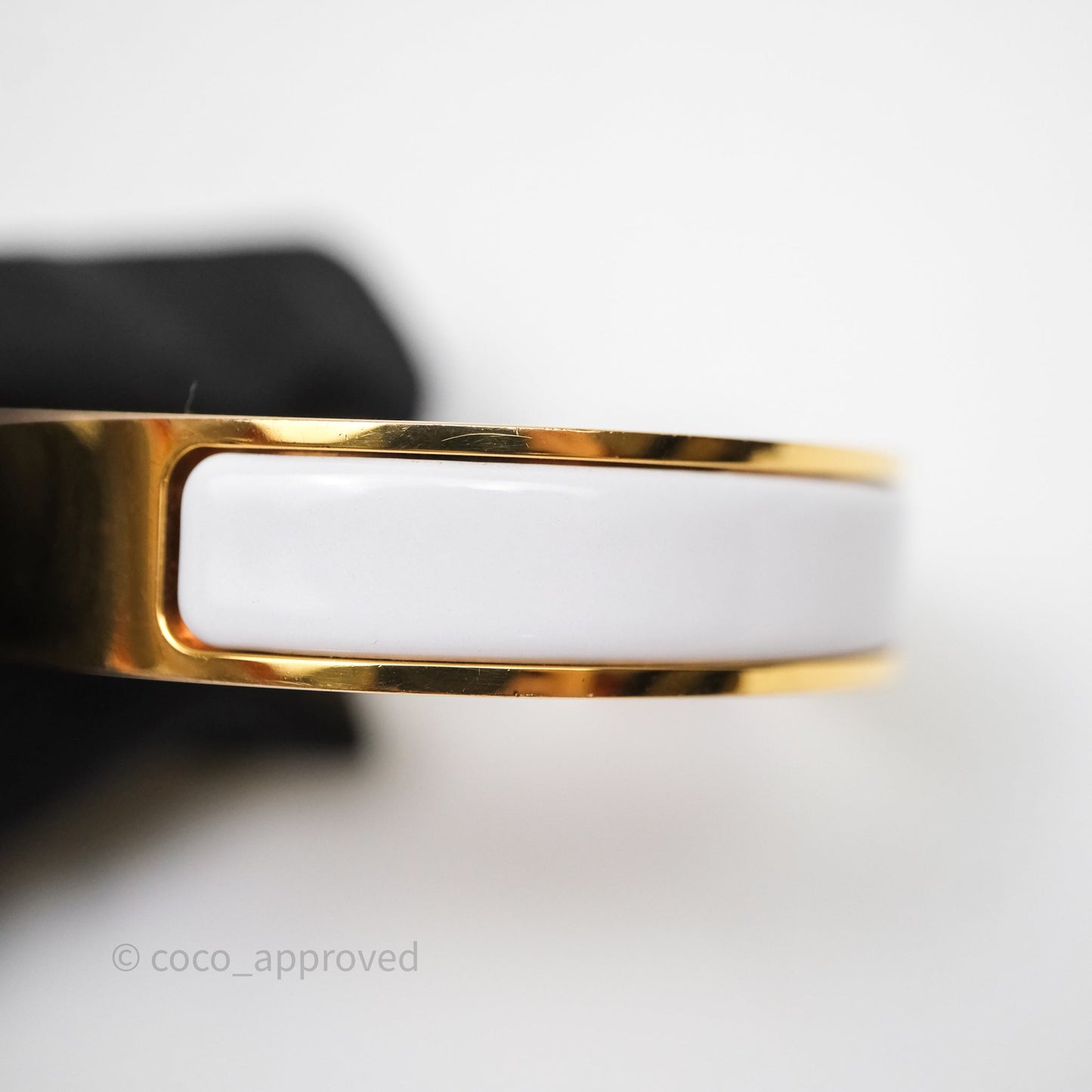 Hermès Clic H Bracelet White Gold Hardware PM