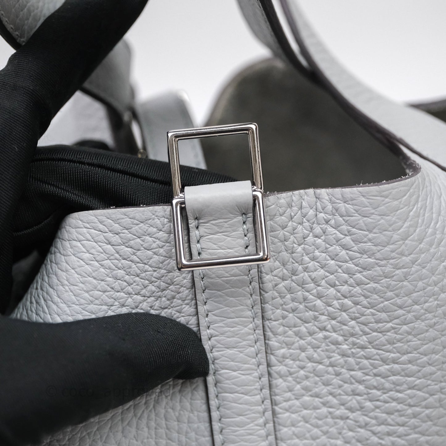 Hermès Picotin Lock 18 Bleu Glacier 8U Clemence Palladium Hardware