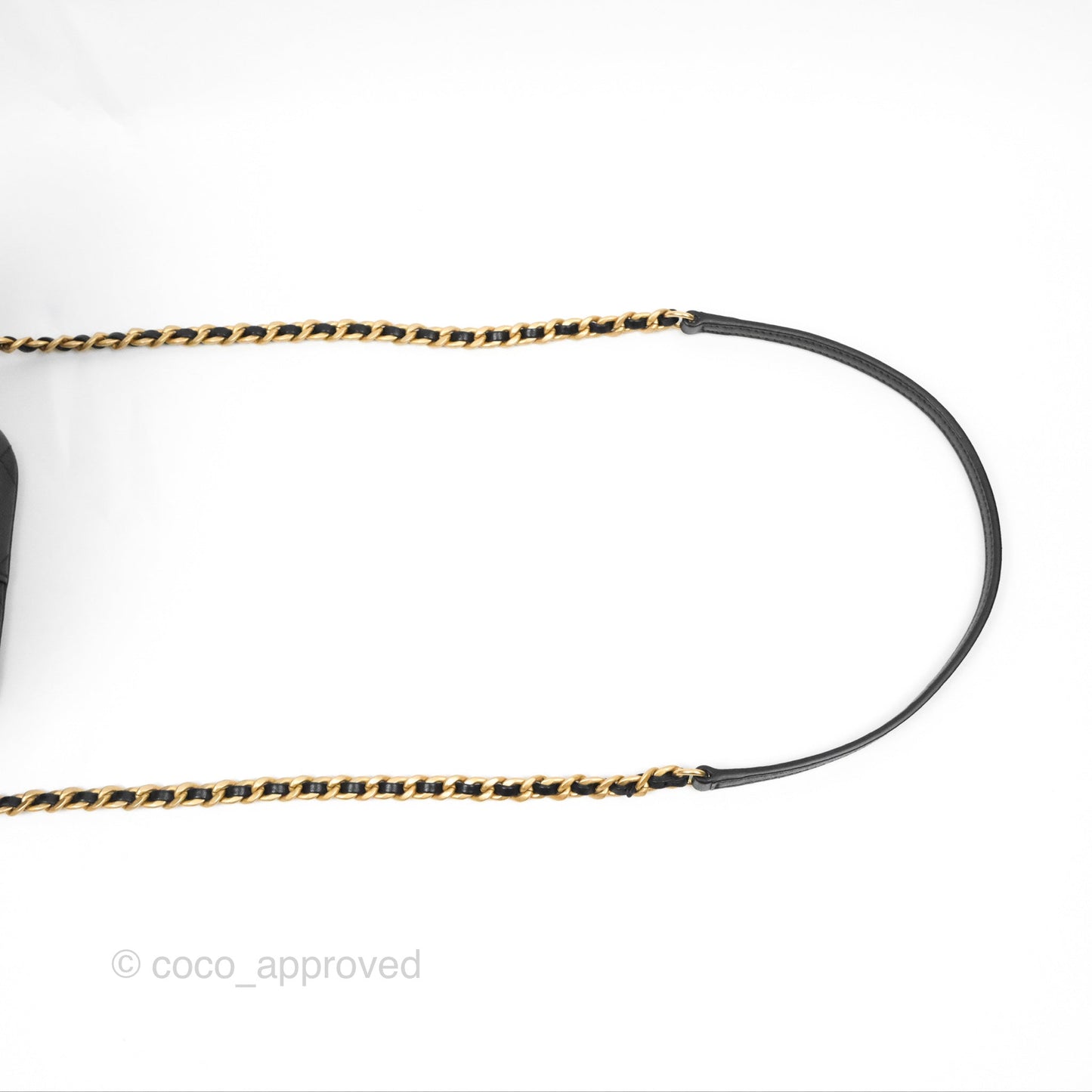 Chanel Drawstring Bucket Bag Quilted Black Caviar Aged Gold Hardware