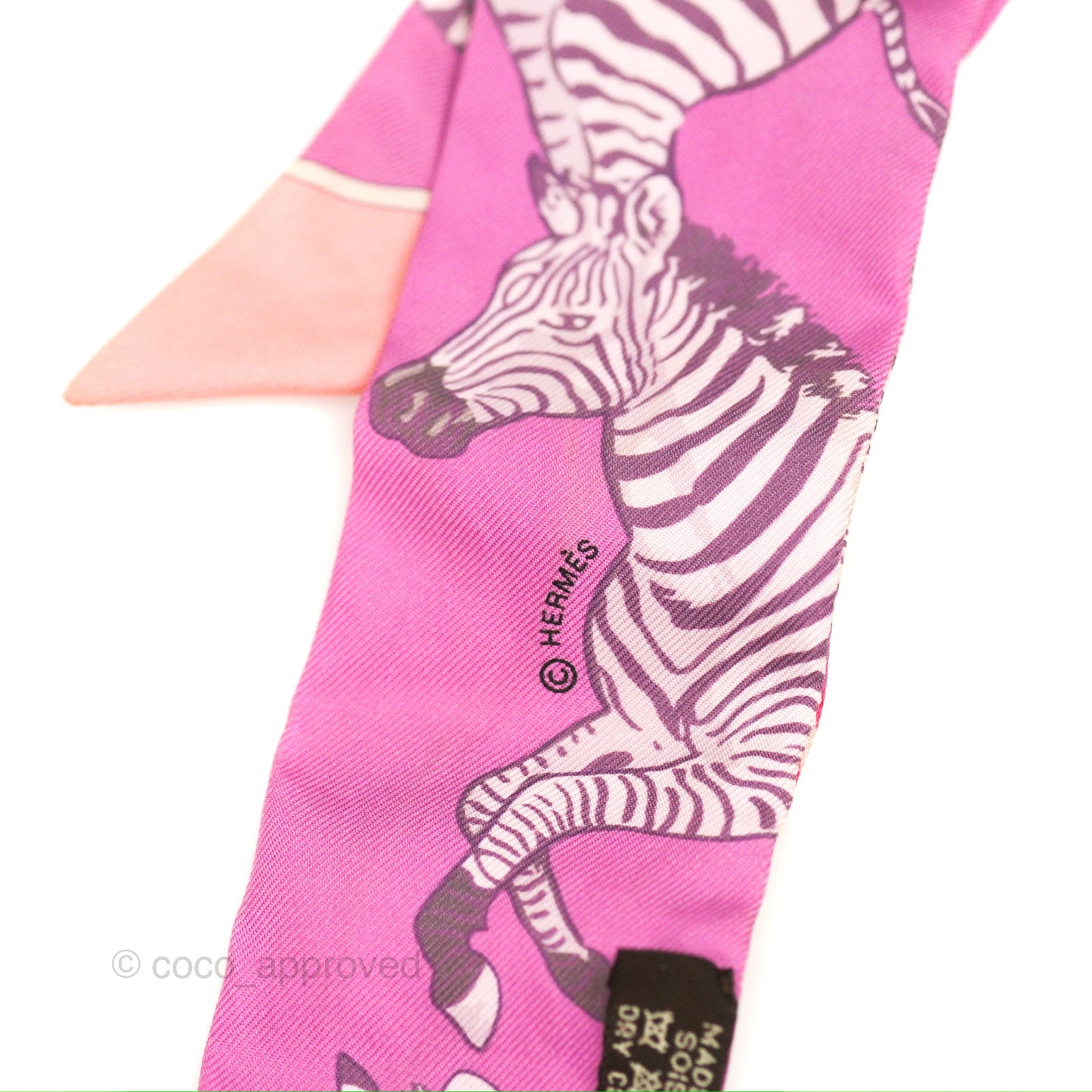 Hermes Les Zebres Silk Twilly