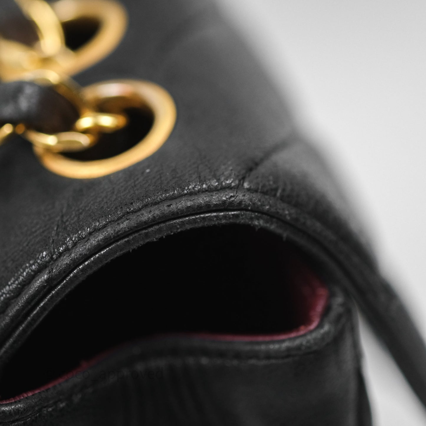 Chanel Vintage Chevron Envelope Flap Bag Black Lambskin 24K Gold Hardware