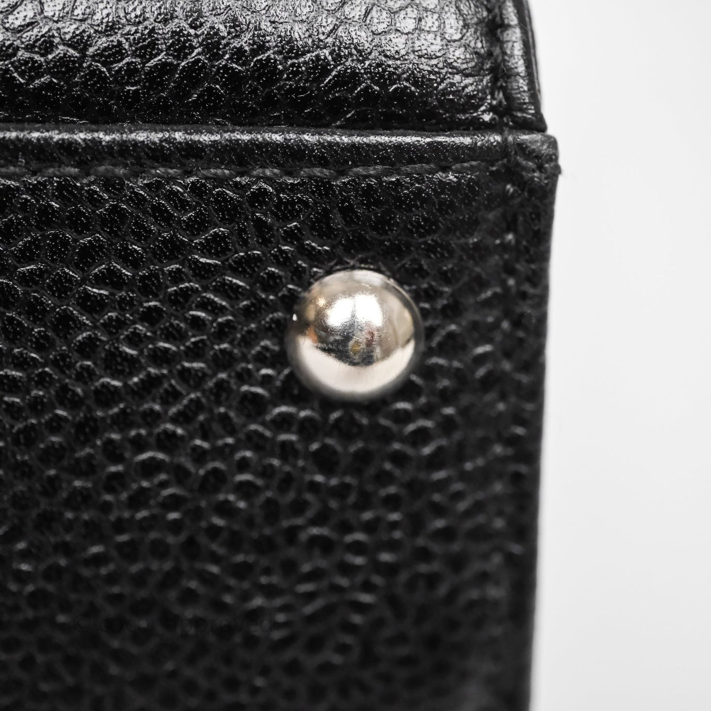 Chanel Vintage Tote Bag Black Caviar Silver Hardware